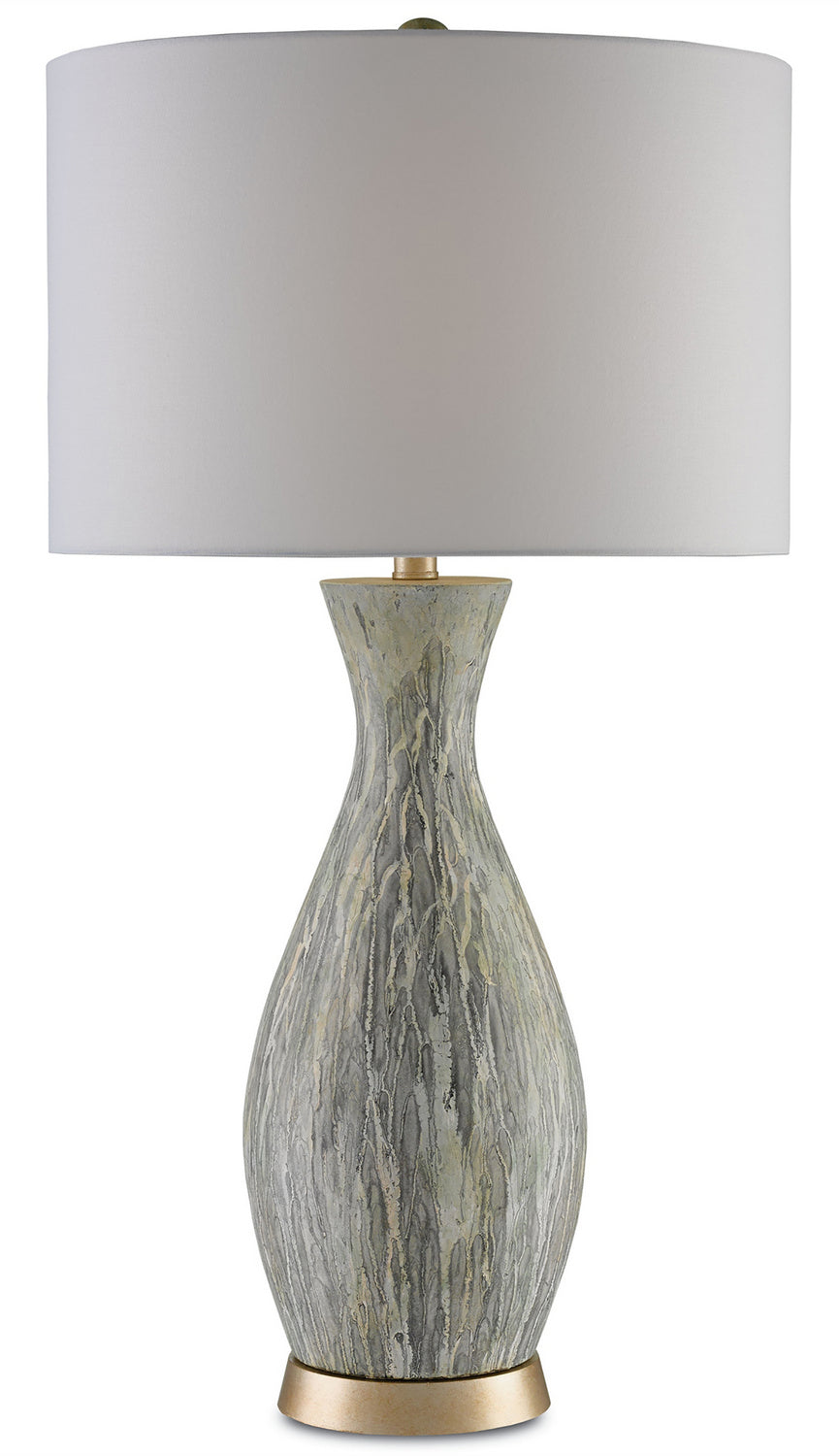 One Light Table Lamp from the Rana collection in Light Green/White/Silver Leaf finish