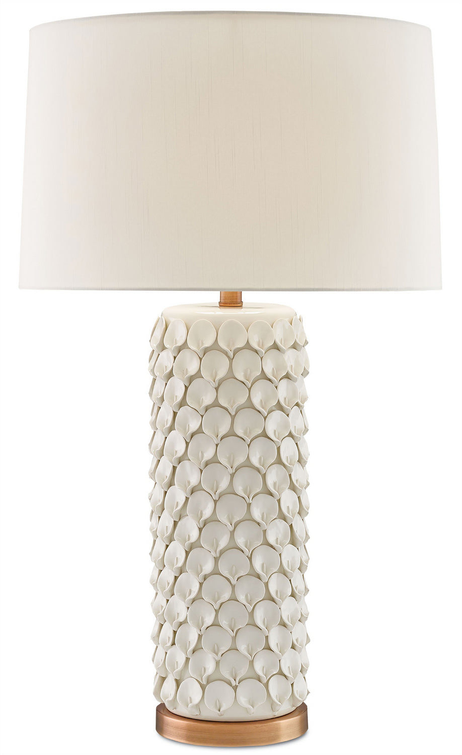 One Light Table Lamp from the Calla collection in Cream/Antique Brass finish