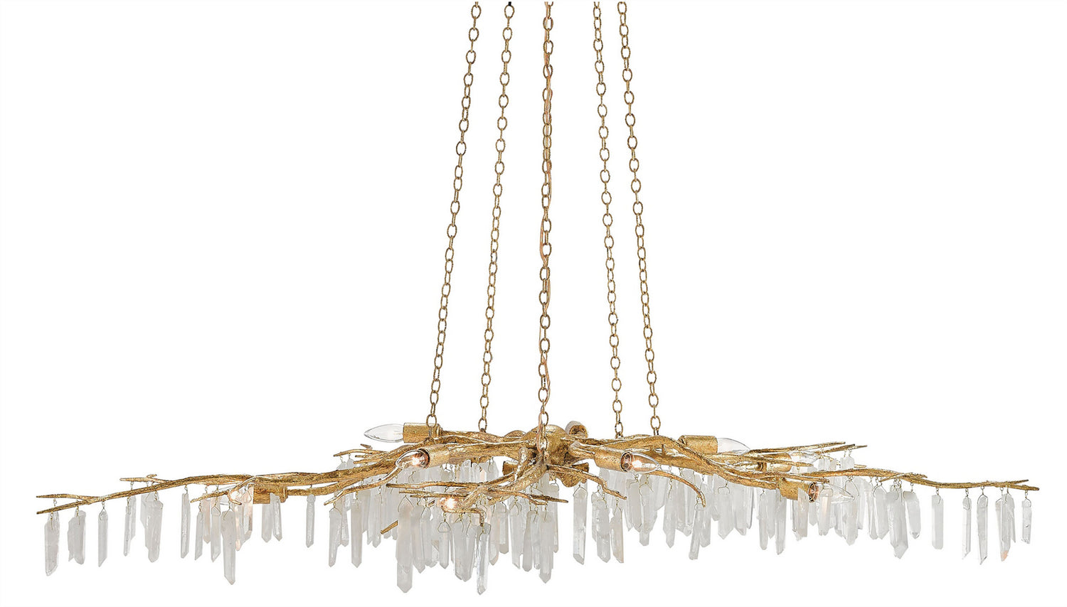 Ten Light Chandelier from the Aviva Stanoff collection in Washed Lucerne Gold/Natural finish
