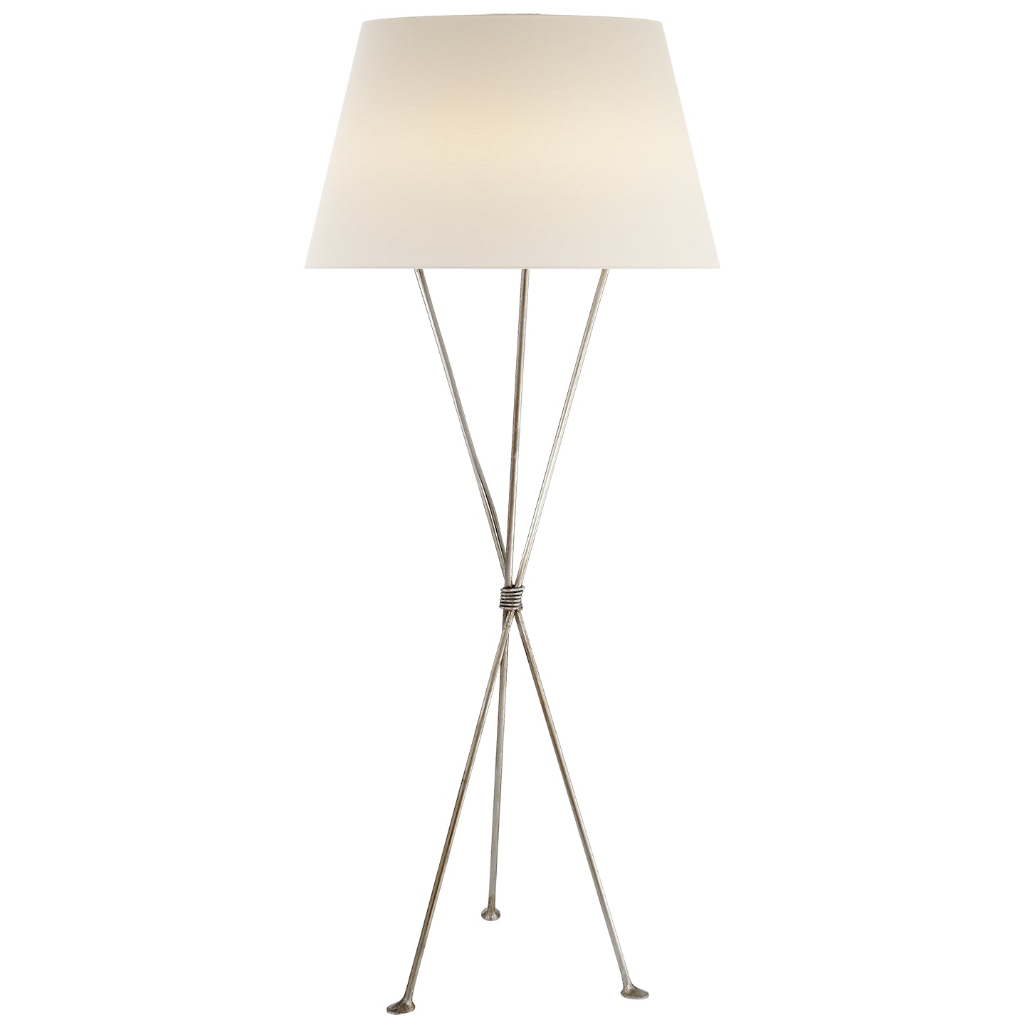 One Light Floor Lamp from the Lebon collection in Burnished Silver Leaf finish