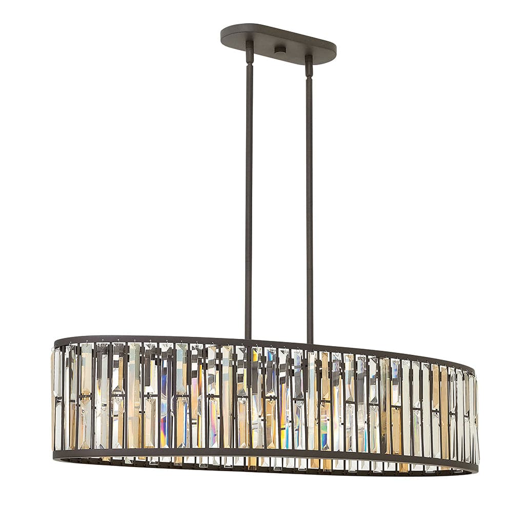 Fredrick Ramond - FR33738VBZ - Six Light Linear Chandelier - Gemma - Vintage Bronze