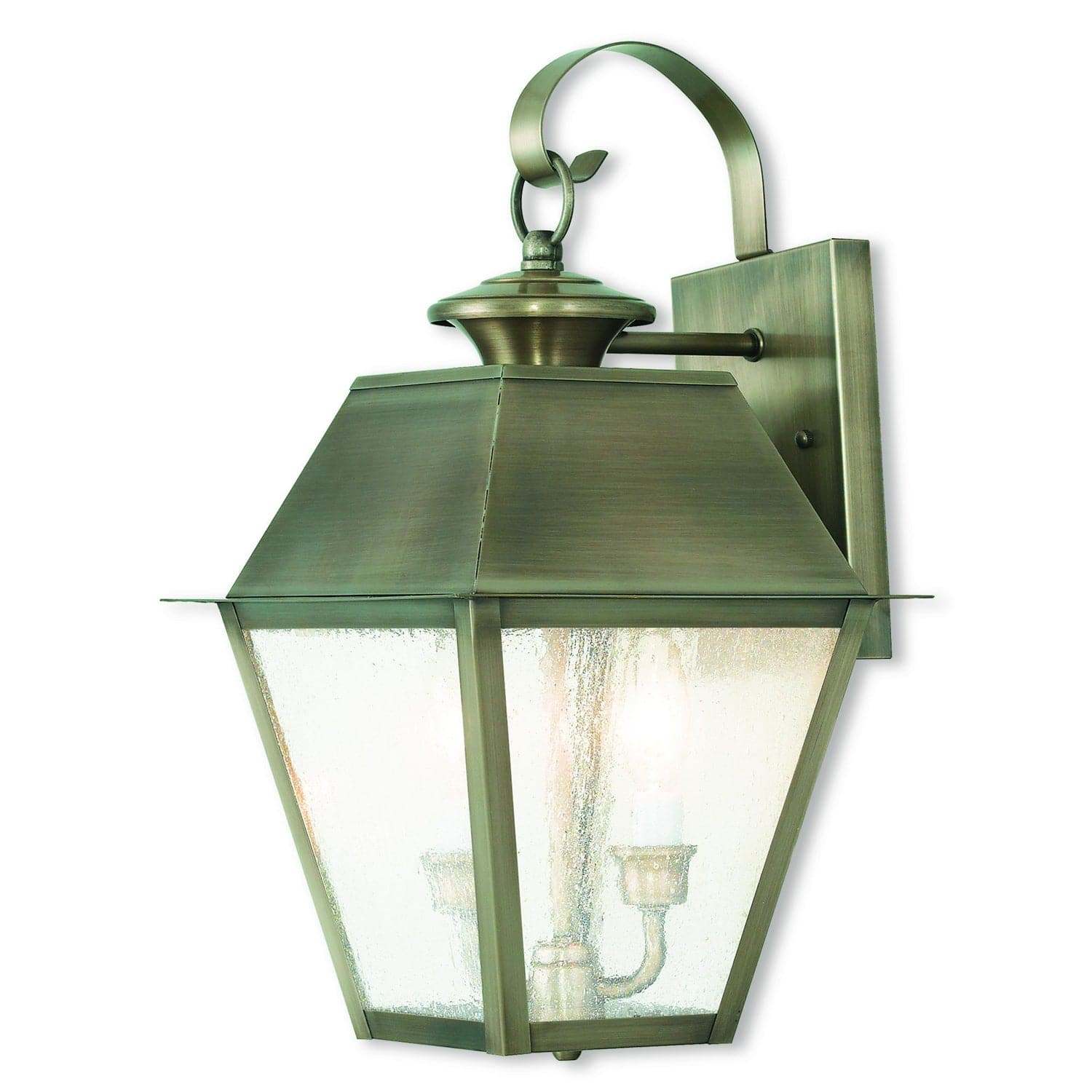 Livex Lighting - 2165-29 - Two Light Outdoor Wall Lantern - Mansfield - Vintage Pewter