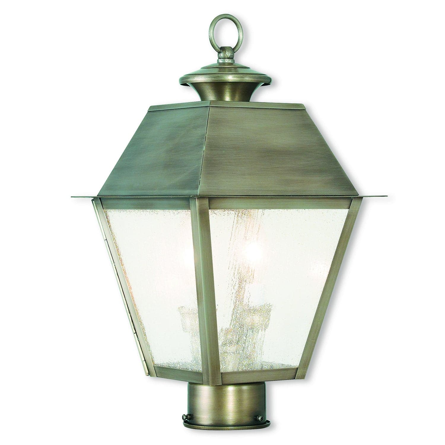Livex Lighting - 2166-29 - Two Light Outdoor Post Lantern - Mansfield - Vintage Pewter