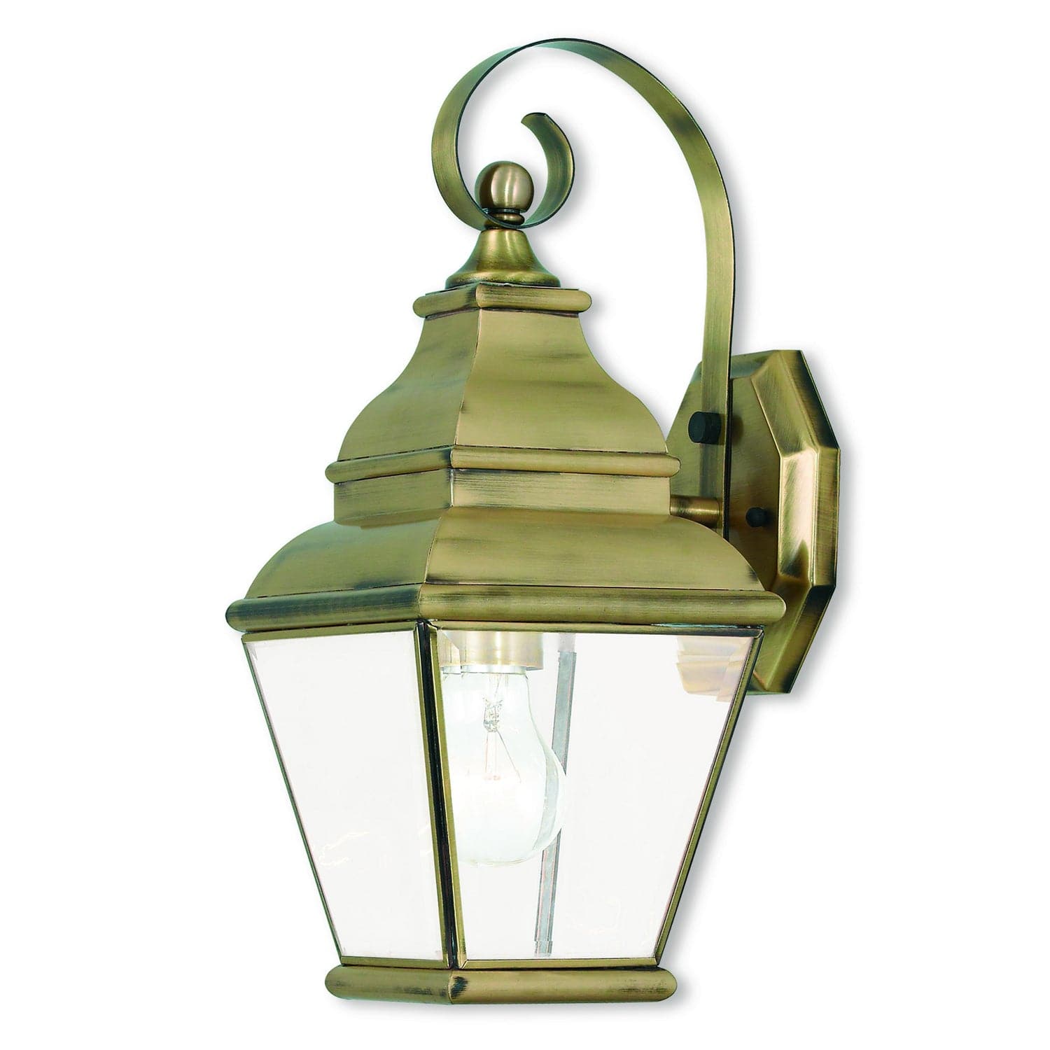 Livex Lighting - 2590-01 - One Light Outdoor Wall Lantern - Exeter - Antique Brass