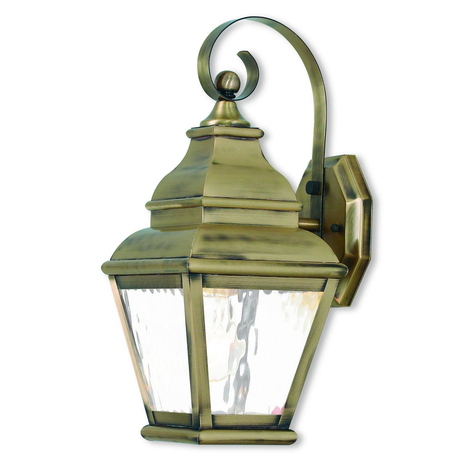 Livex Lighting - 2601-01 - One Light Outdoor Wall Lantern - Exeter - Antique Brass