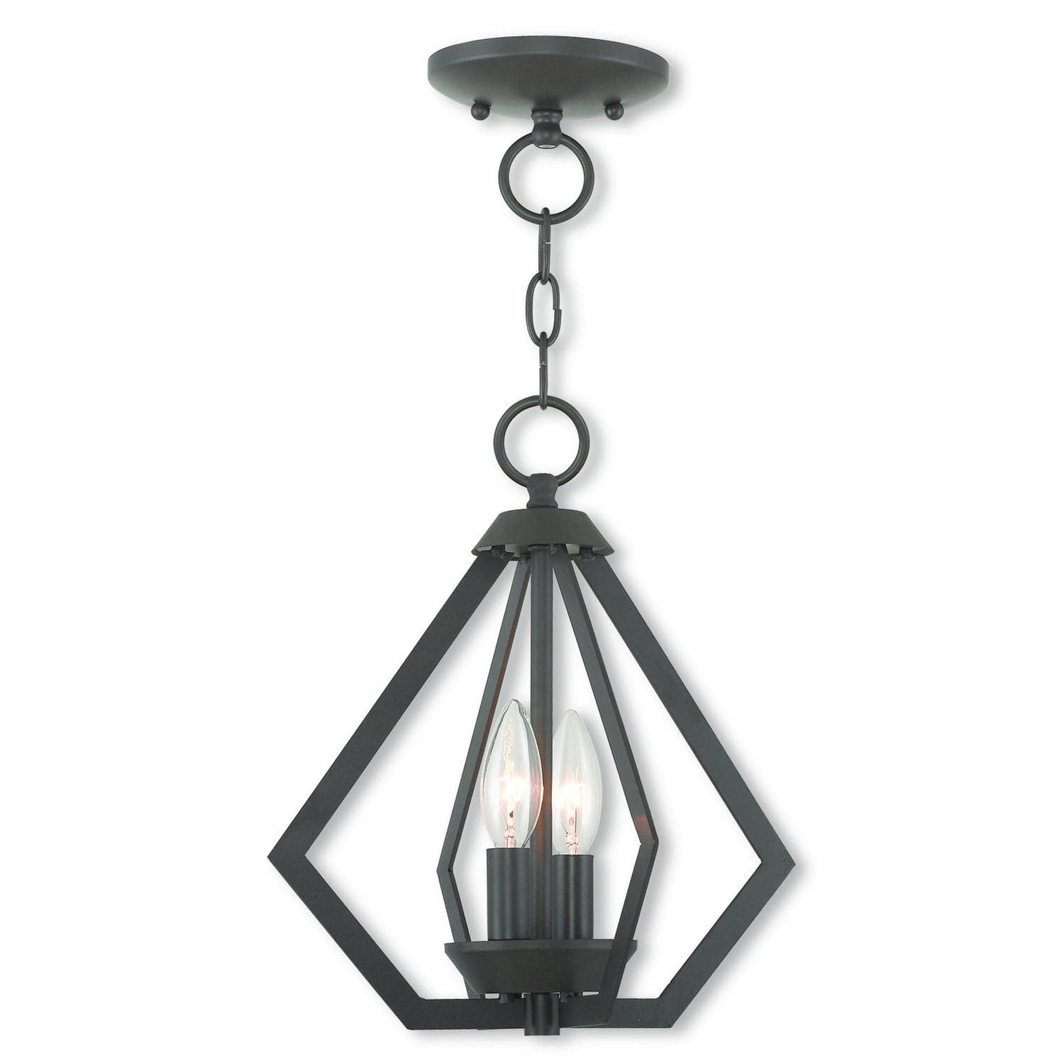 Livex Lighting - 40922-07 - Two Light Mini Chandelier/Ceiling Mount - Prism - Bronze