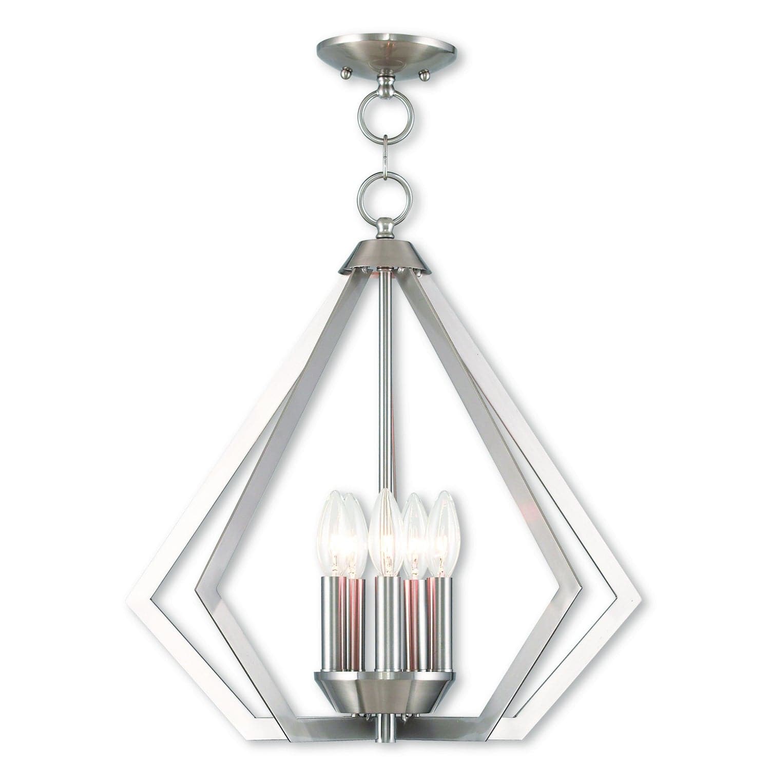 Livex Lighting - 40925-91 - Five Light Chandelier - Prism - Brushed Nickel