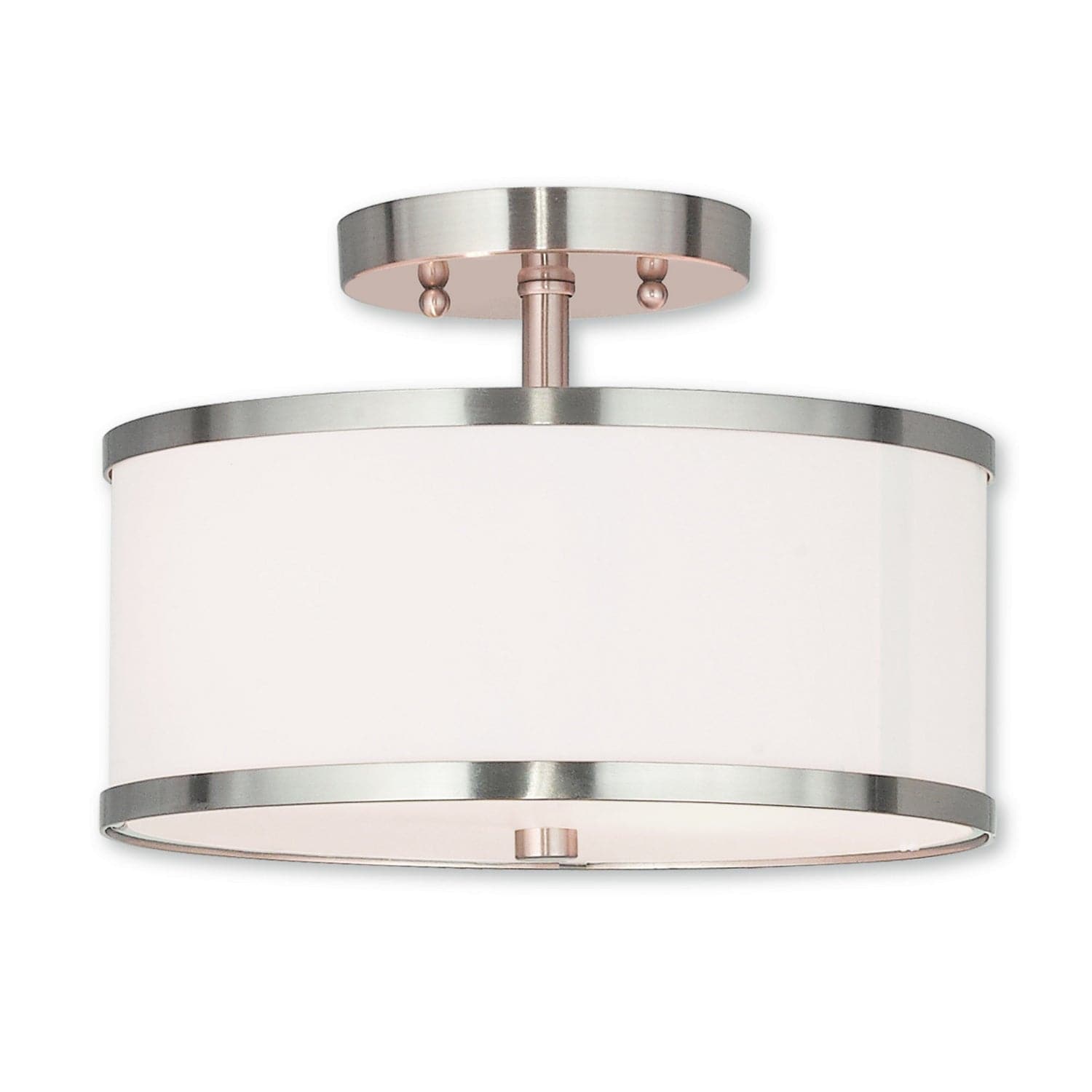 Livex Lighting - 62626-91 - Two Light Ceiling Mount - Park Ridge - Brushed Nickel