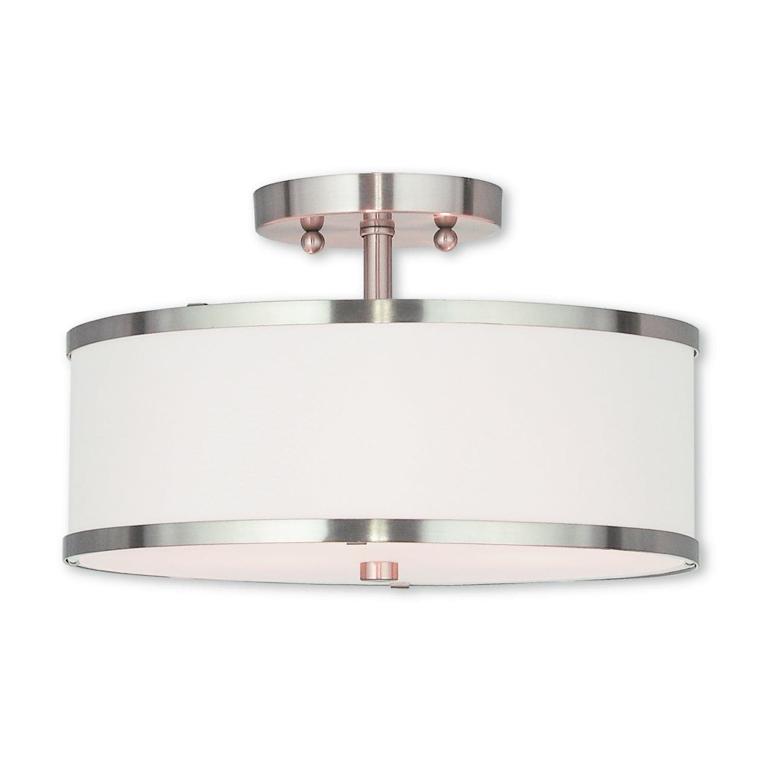 Livex Lighting - 62627-91 - Two Light Ceiling Mount - Park Ridge - Brushed Nickel