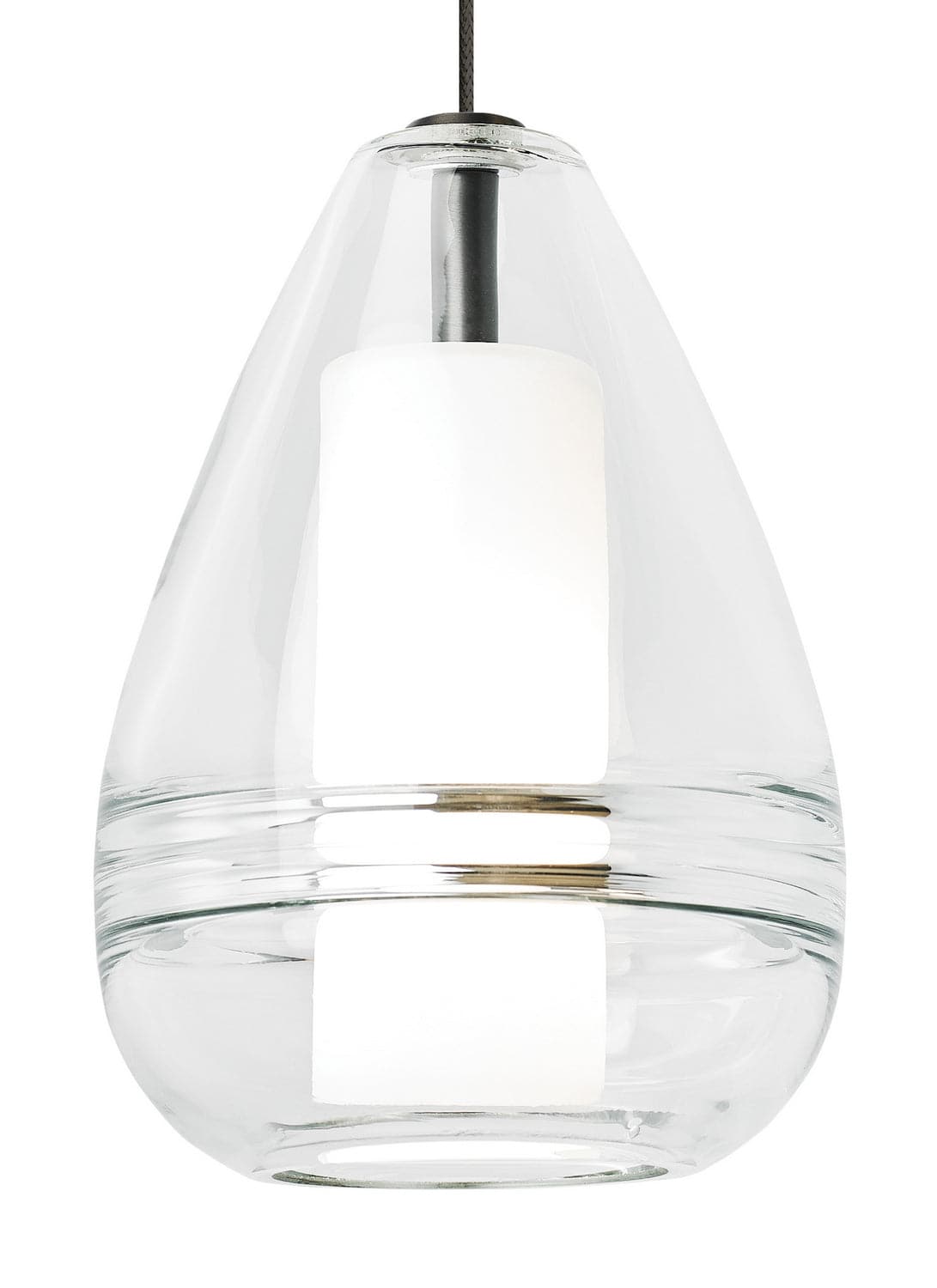 Visual Comfort Modern - 700KLELACS - One Light Pendant - Ella - Satin Nickel