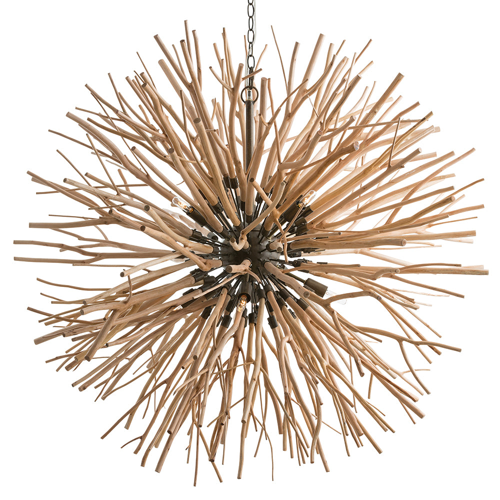 Eight Light Chandelier from the Finch collection in Natural finish