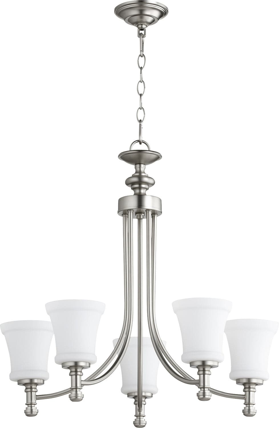 Quorum - 6122-5-65 - Five Light Chandelier - Rossington - Satin Nickel