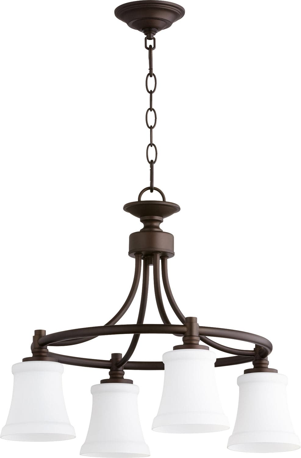 Quorum - 6422-4-86 - Four Light Chandelier - Rossington - Oiled Bronze