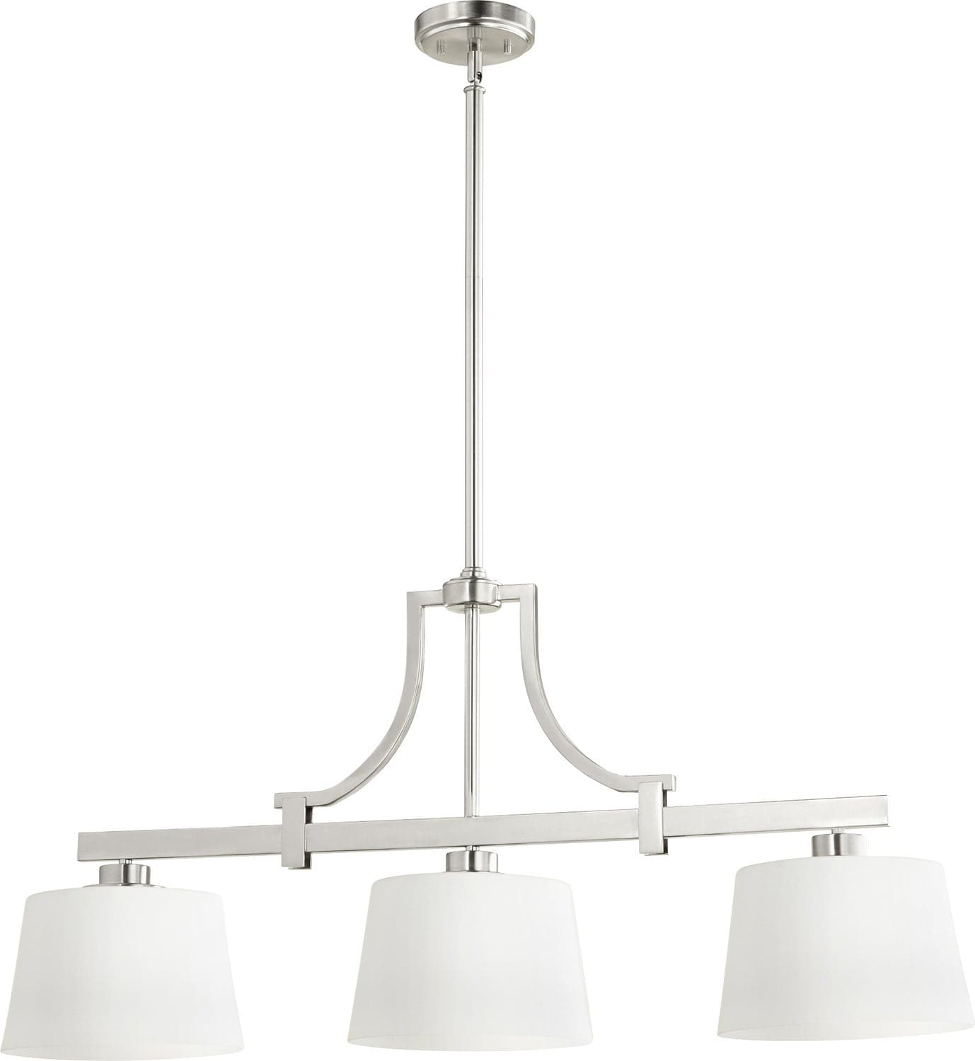 Quorum - 6507-3-65 - Three Light Island Pendant - Lancaster - Satin Nickel