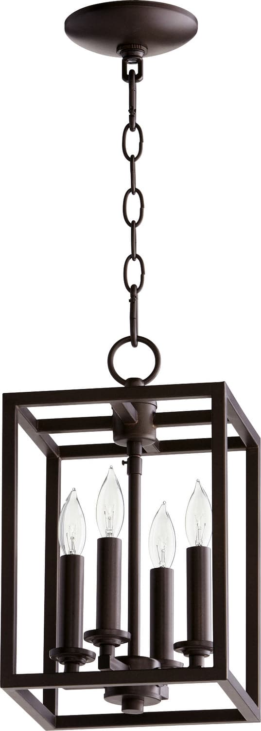 Quorum - 6731-4-186 - Four Light Entry Pendant - Cuboid Entries - Oiled Bronze