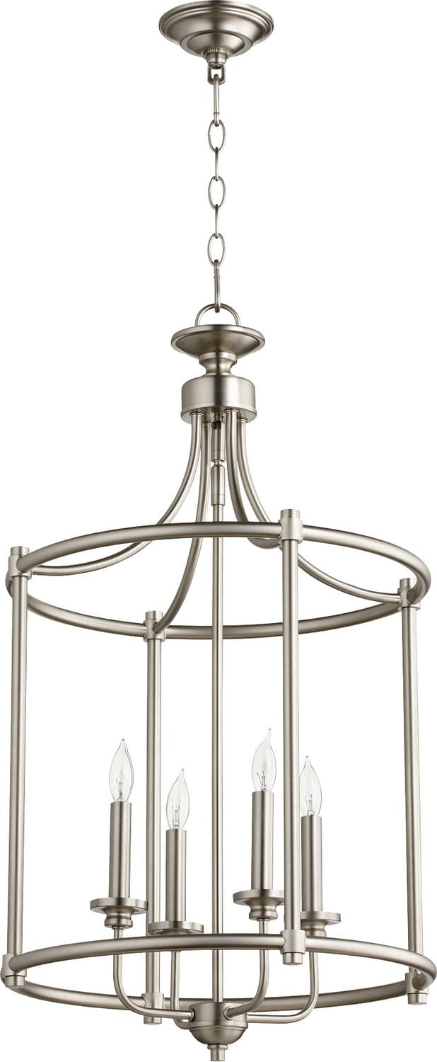 Quorum - 6822-4-65 - Four Light Entry Pendant - Rossington - Satin Nickel