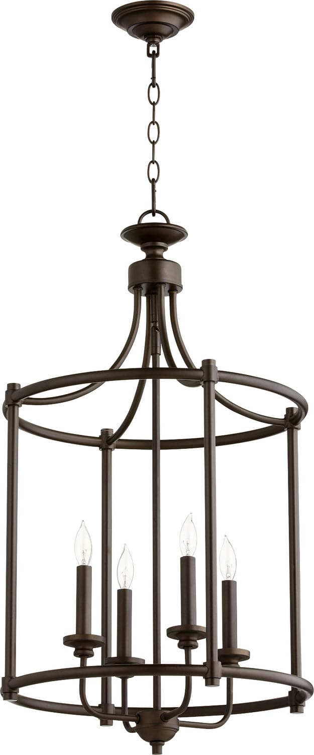 Quorum - 6822-4-86 - Four Light Entry Pendant - Rossington - Oiled Bronze