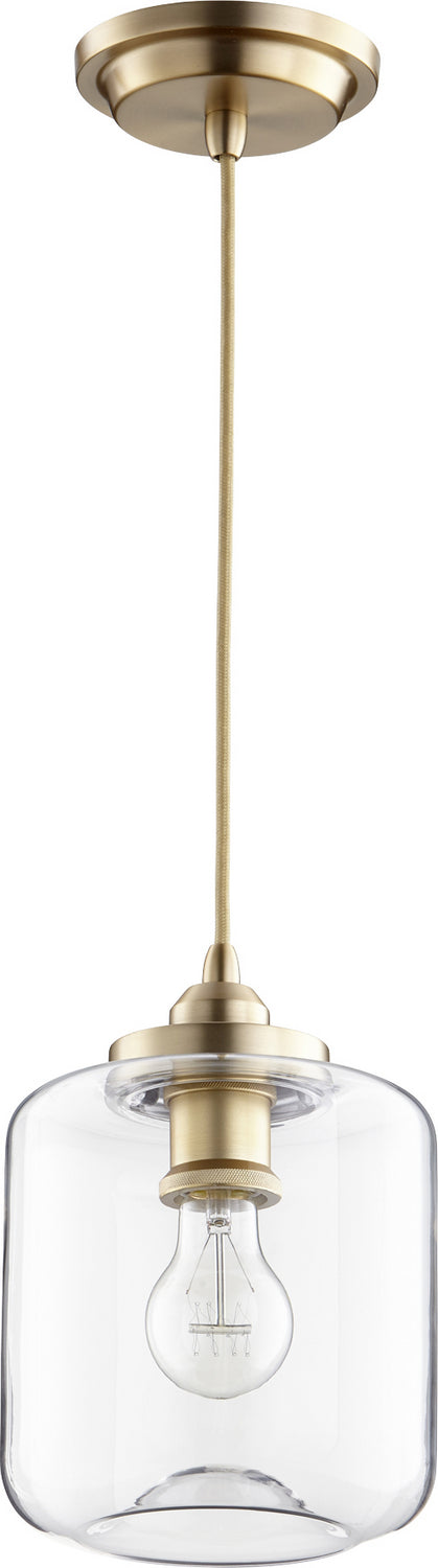 Quorum - 845-80 - One Light Pendant - Clear Filament Pendants - Aged Brass