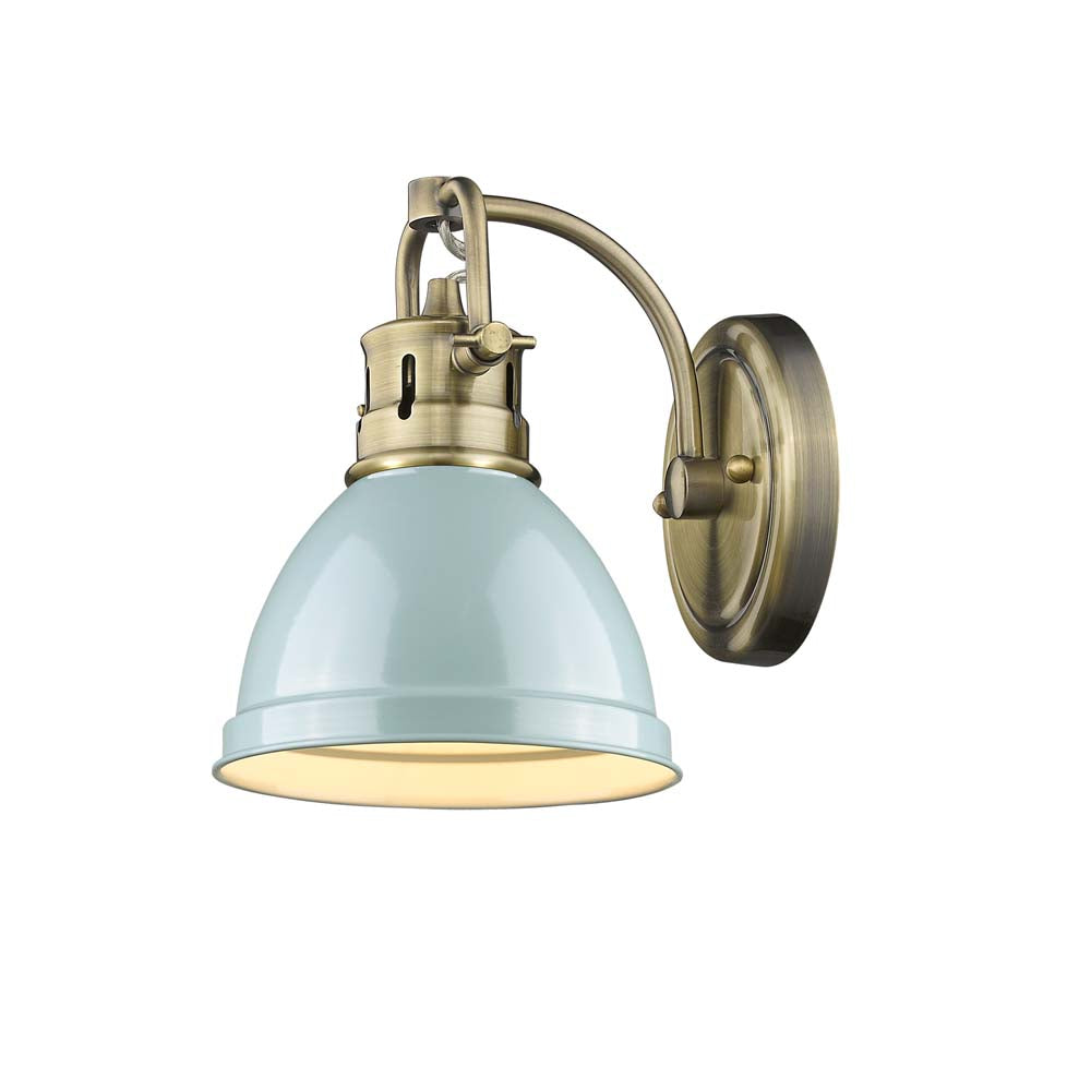 Golden - 3602-BA1 AB-SF - One Light Bath Vanity - Duncan AB - Aged Brass