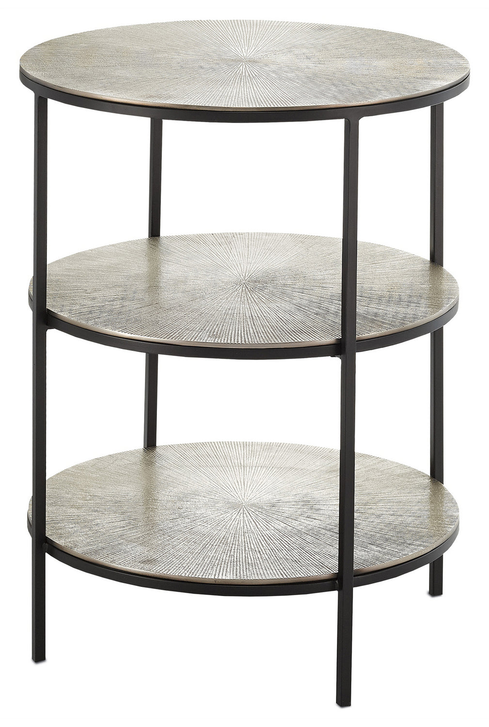 Accent Table from the Cane collection in Black/Pewter finish