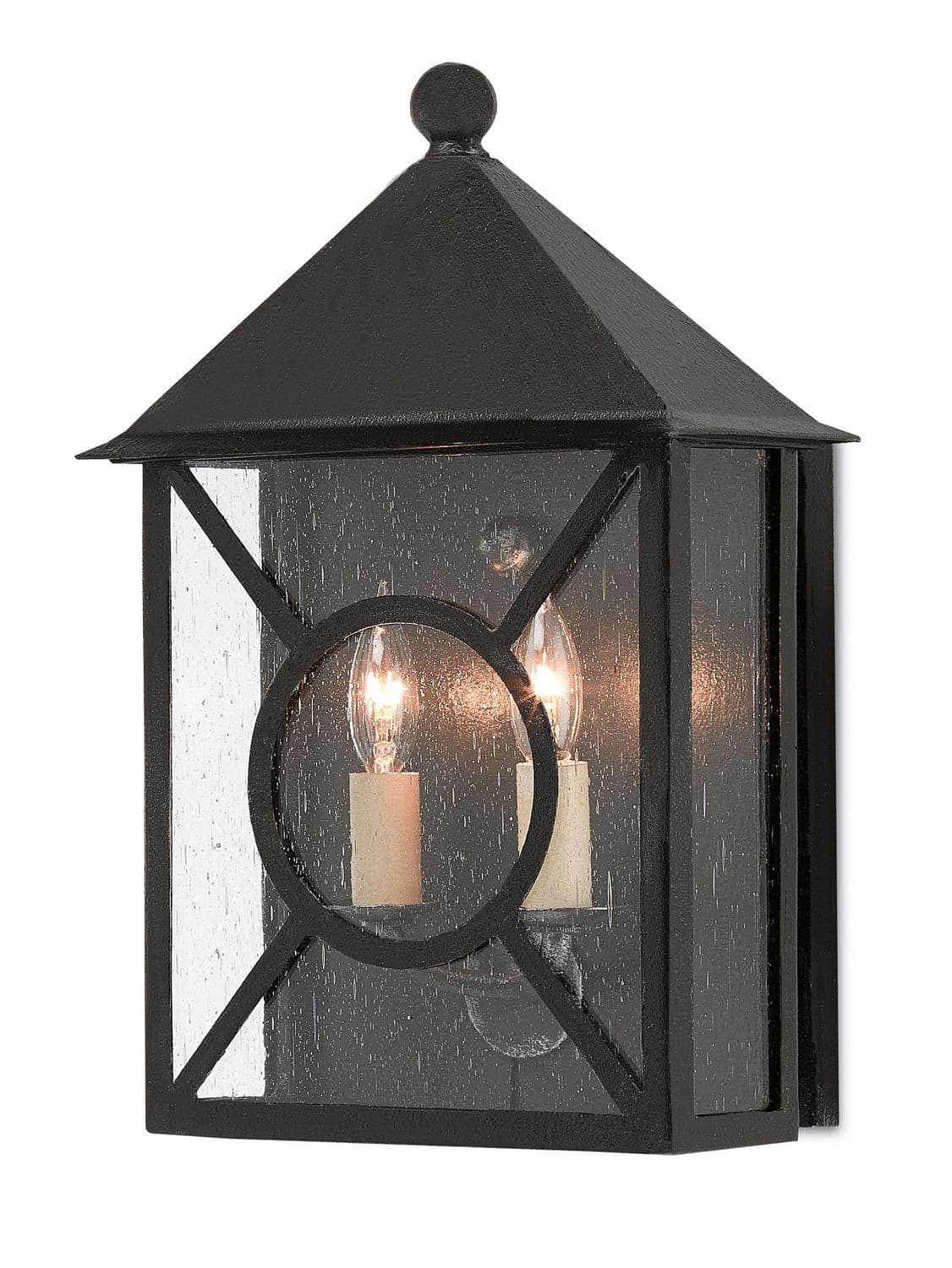 Two Light Outdoor Wall Sconce from the Ripley collection in Midnight finish