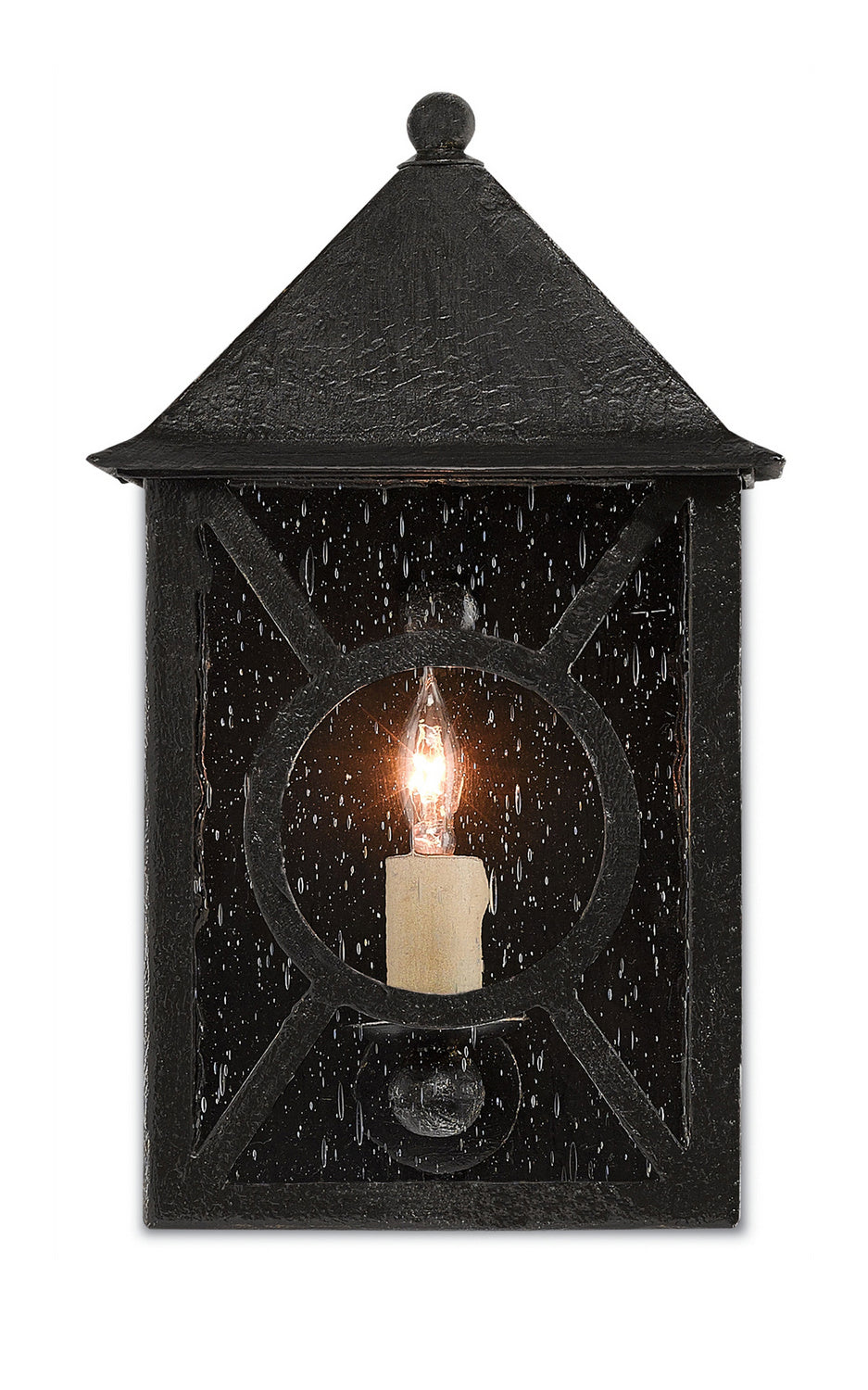 One Light Outdoor Wall Sconce from the Ripley collection in Midnight finish