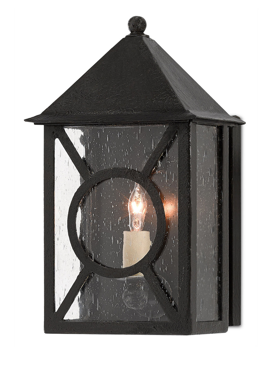 One Light Outdoor Wall Sconce from the Ripley collection in Midnight finish