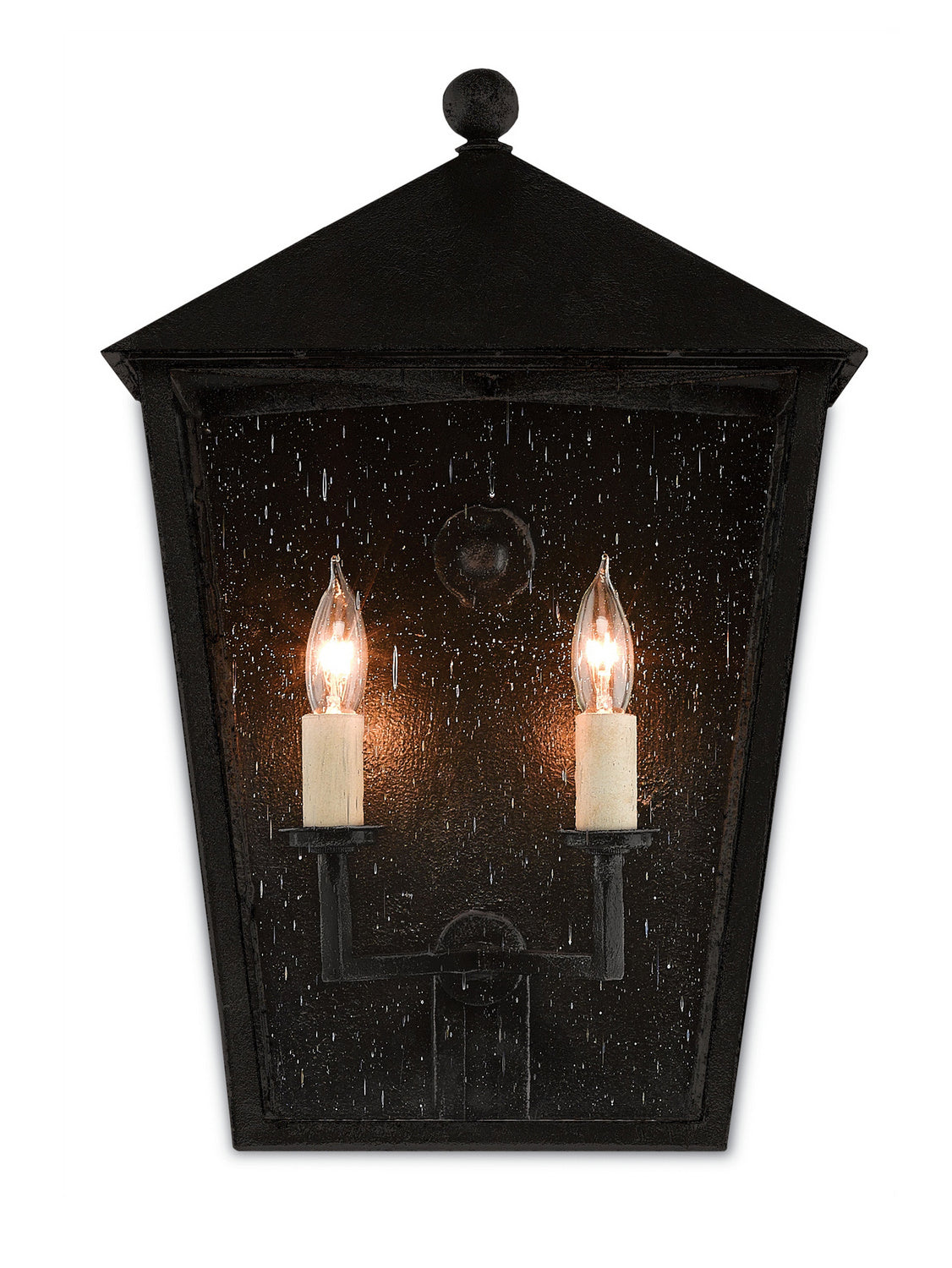 Two Light Outdoor Wall Sconce from the Bening collection in Midnight finish