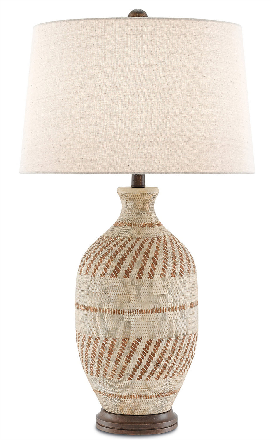 One Light Table Lamp from the Faiyum collection in Tan/Brown/Hand Rubbed Bronze finish