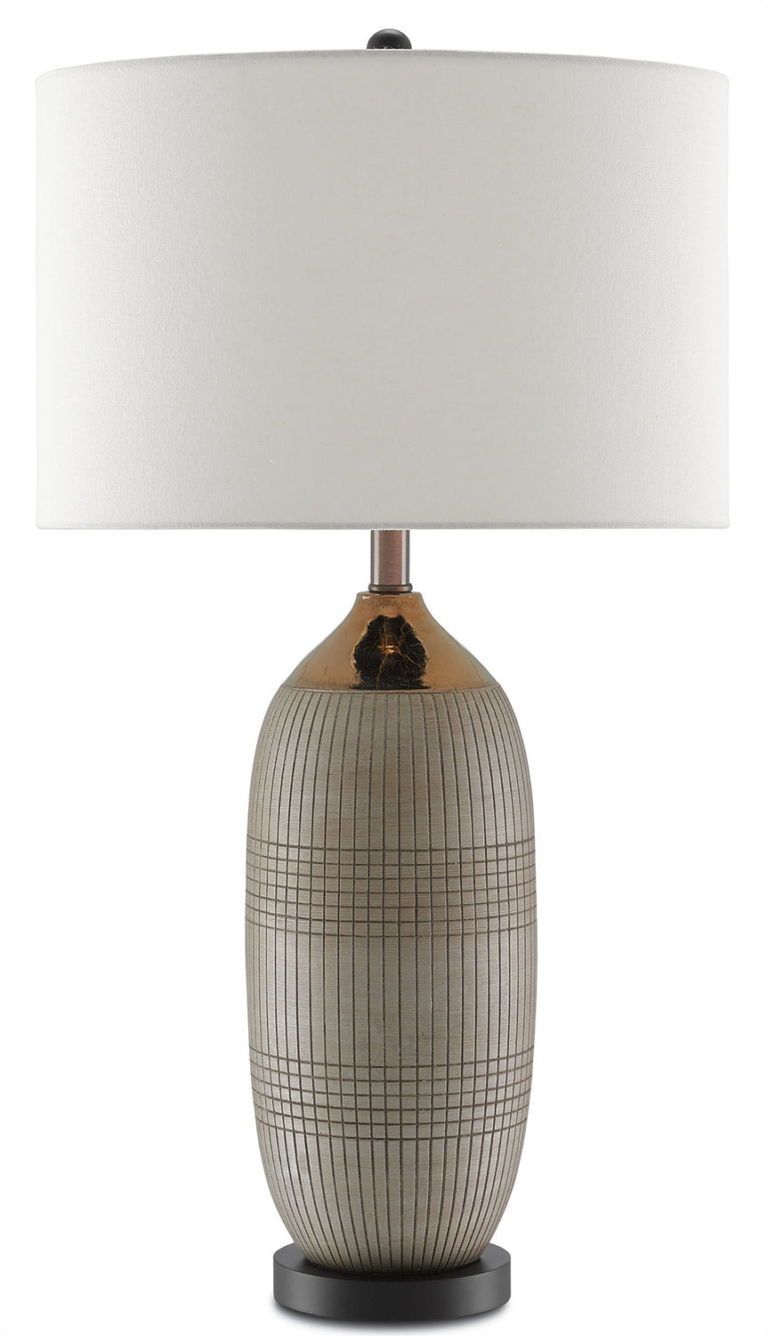 One Light Table Lamp from the Alexander collection in Matte & Glossy Gold/Black finish