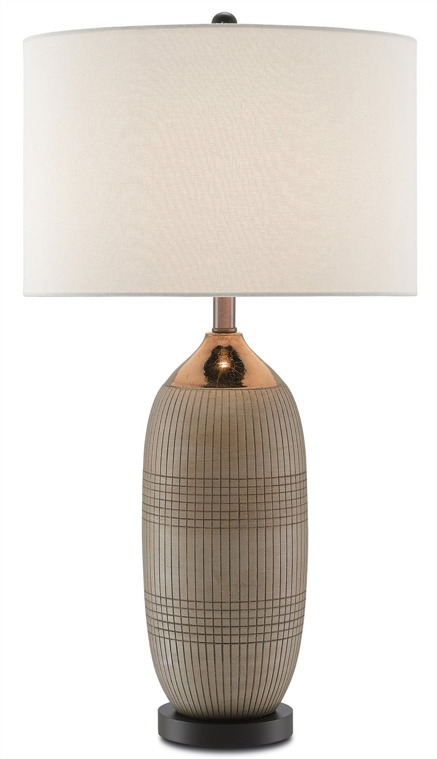 One Light Table Lamp from the Alexander collection in Matte & Glossy Gold/Black finish