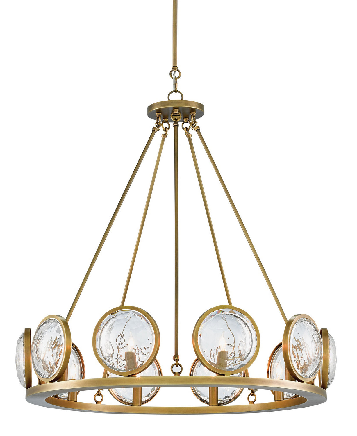 Ten Light Chandelier from the Marjorie Skouras collection in Antique Brass finish