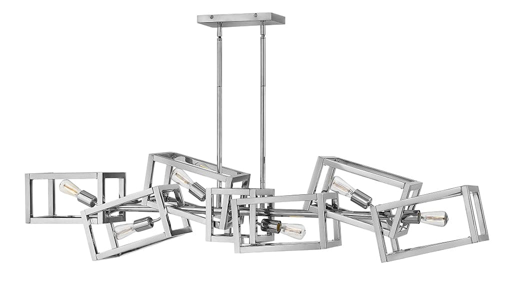 Fredrick Ramond - FR42446PNI - Six Light Linear Chandelier - Ensemble - Polished Nickel