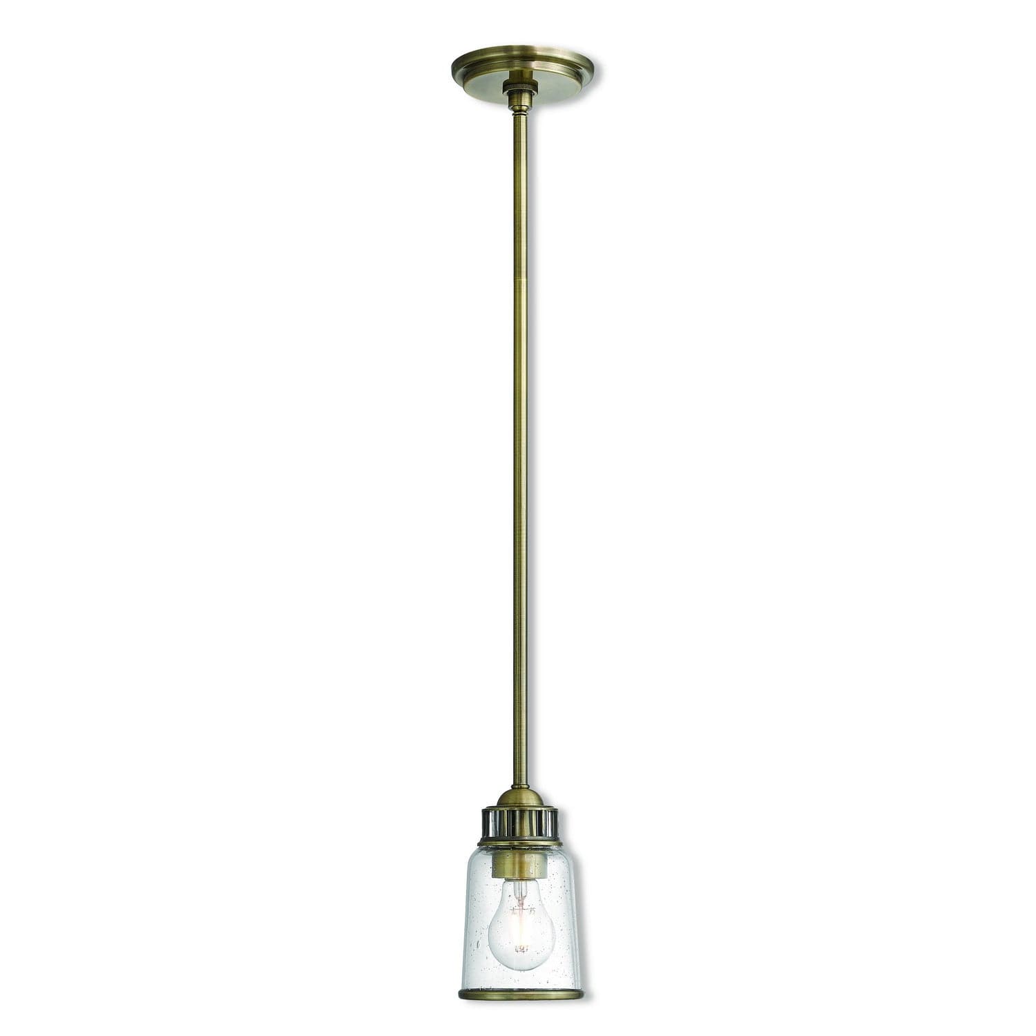 Livex Lighting - 40021-01 - One Light Mini Pendant - Lawrenceville - Antique Brass