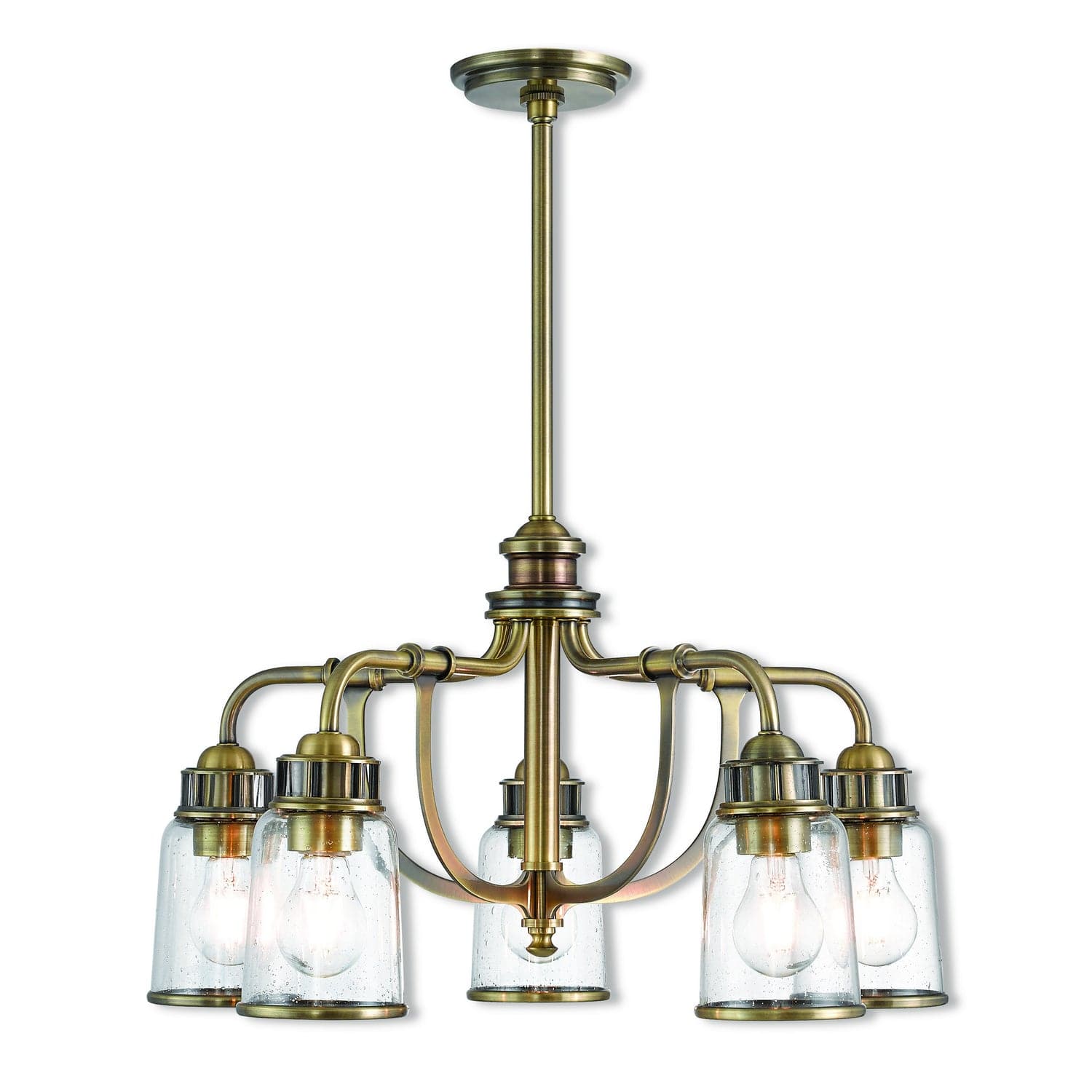 Livex Lighting - 40025-01 - Five Light Chandelier - Lawrenceville - Antique Brass