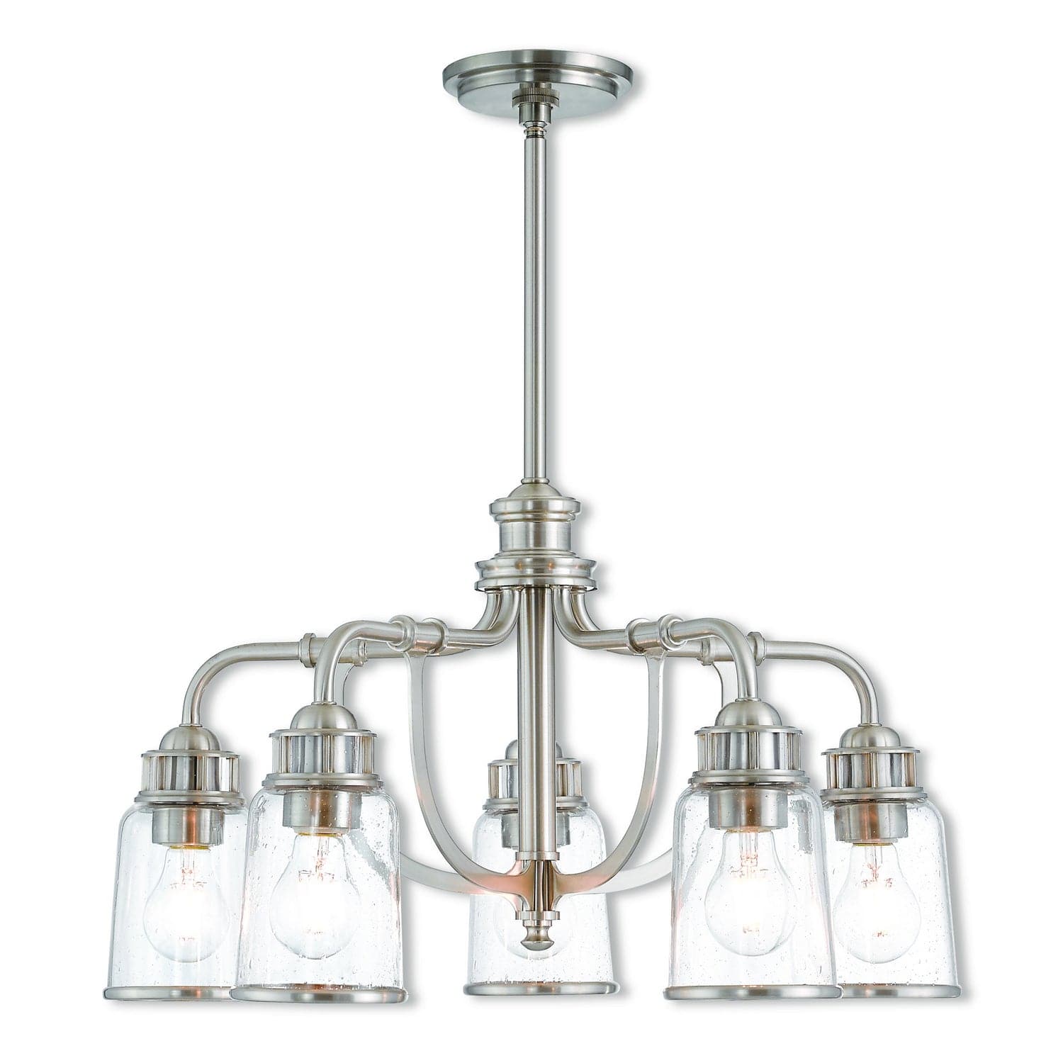 Livex Lighting - 40025-91 - Five Light Chandelier - Lawrenceville - Brushed Nickel