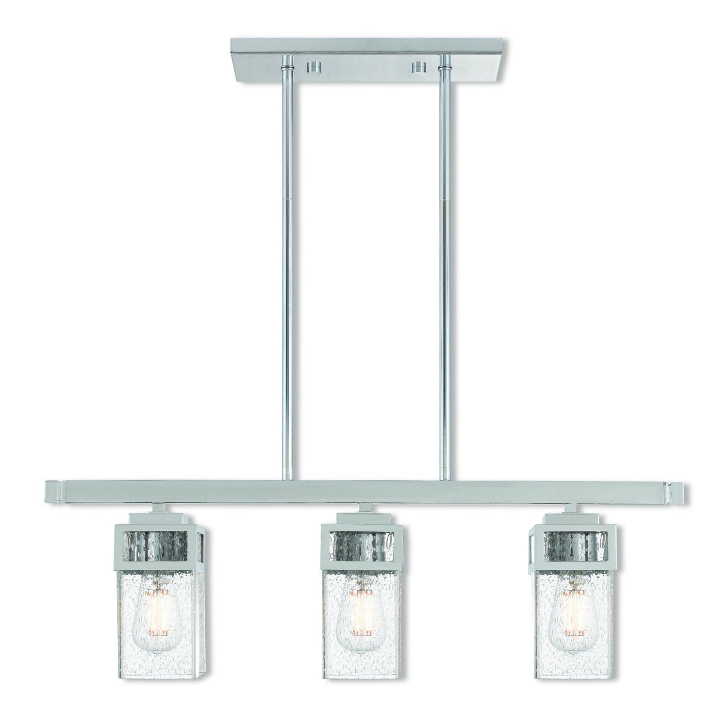 Livex Lighting - 40593-05 - Three Light Linear Chandelier - Harding - Polished Chrome