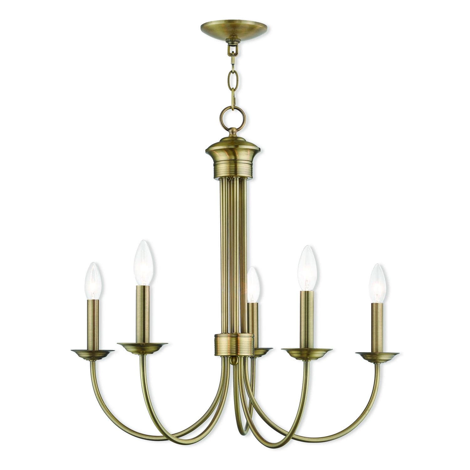 Livex Lighting - 42685-01 - Five Light Chandelier - Estate - Antique Brass