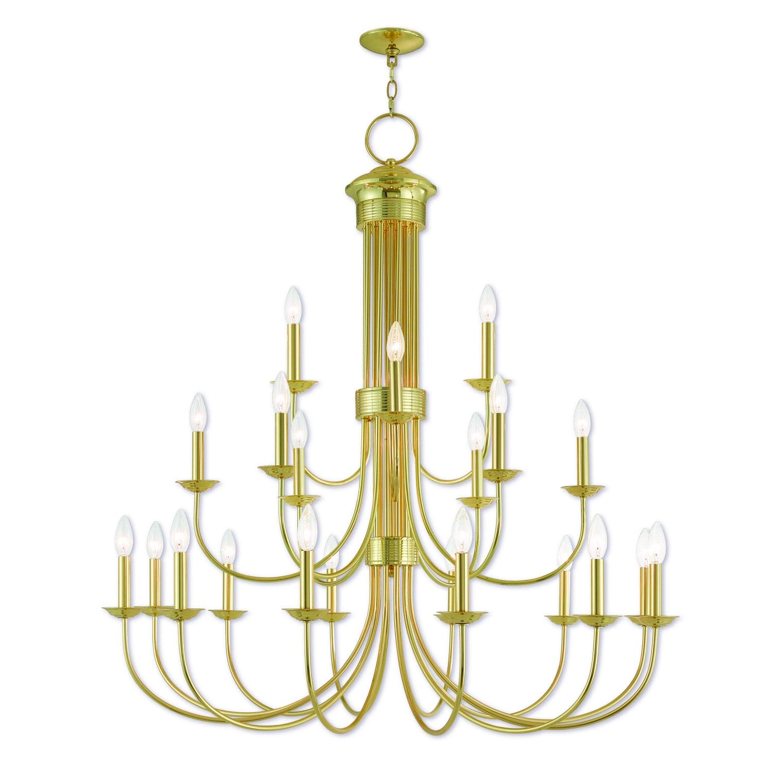 Livex Lighting - 42688-02 - 21 Light Foyer Chandelier - Estate - Polished Brass