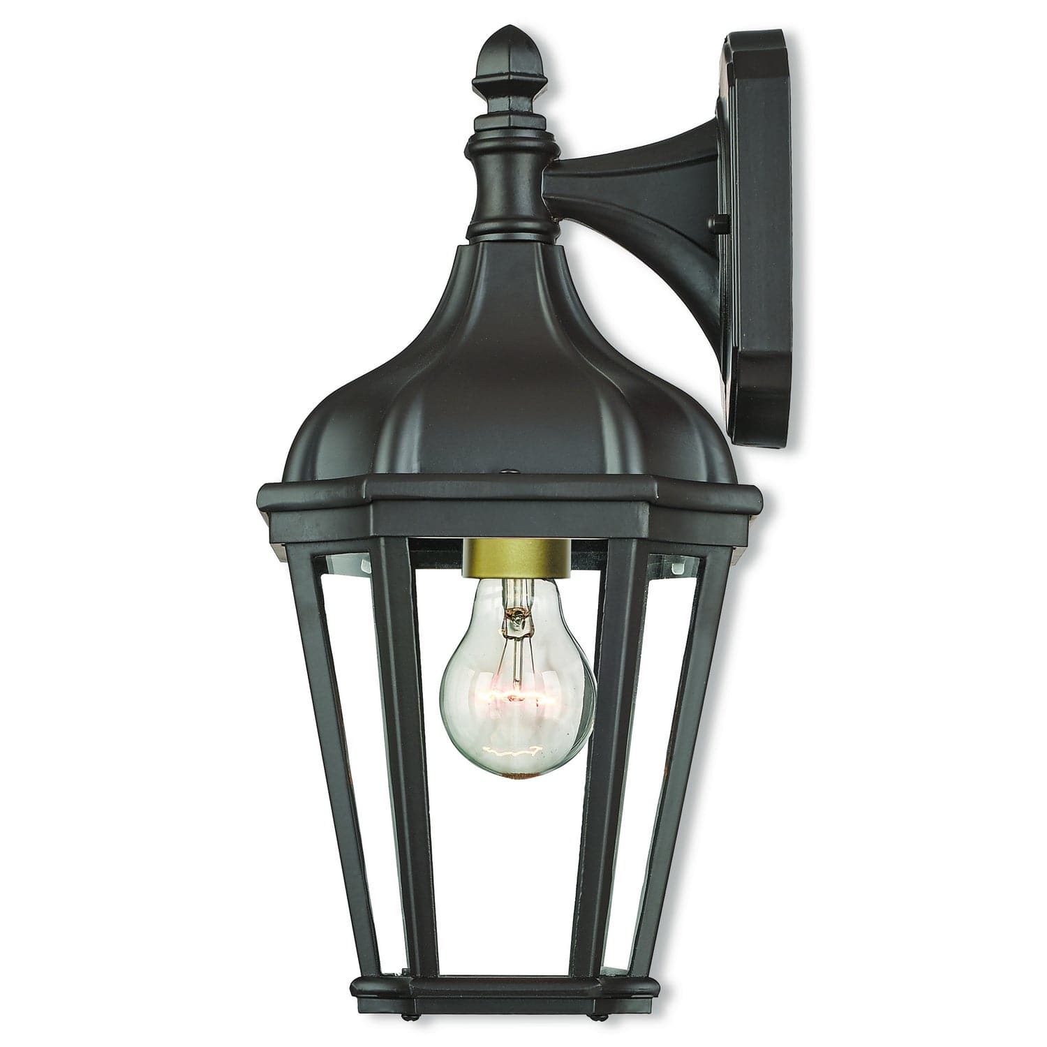 Livex Lighting - 76181-07 - One Light Outdoor Wall Lantern - Morgan - Bronze w/ Antique Gold Cluster