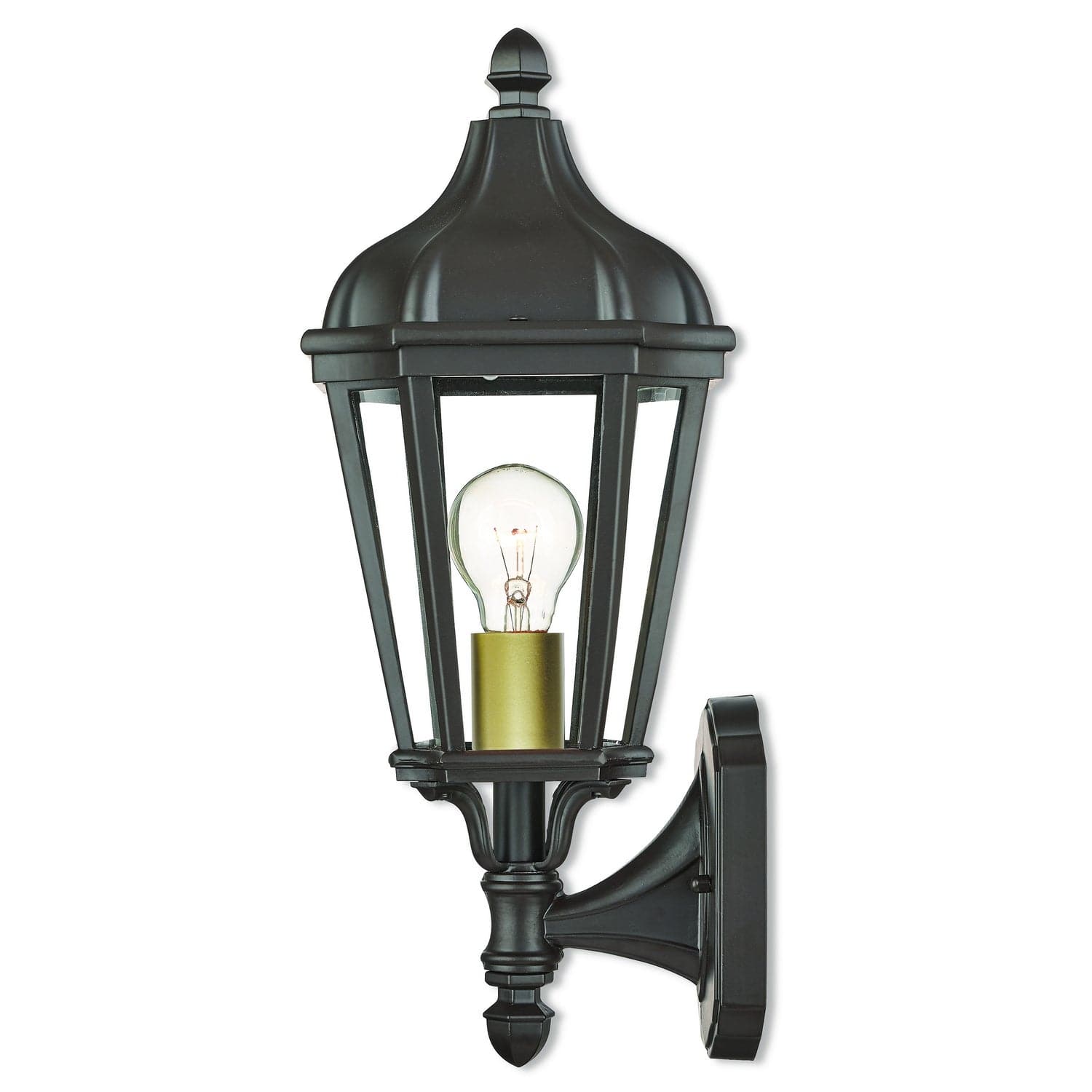 Livex Lighting - 76182-07 - One Light Outdoor Wall Lantern - Morgan - Bronze w/ Antique Gold Cluster