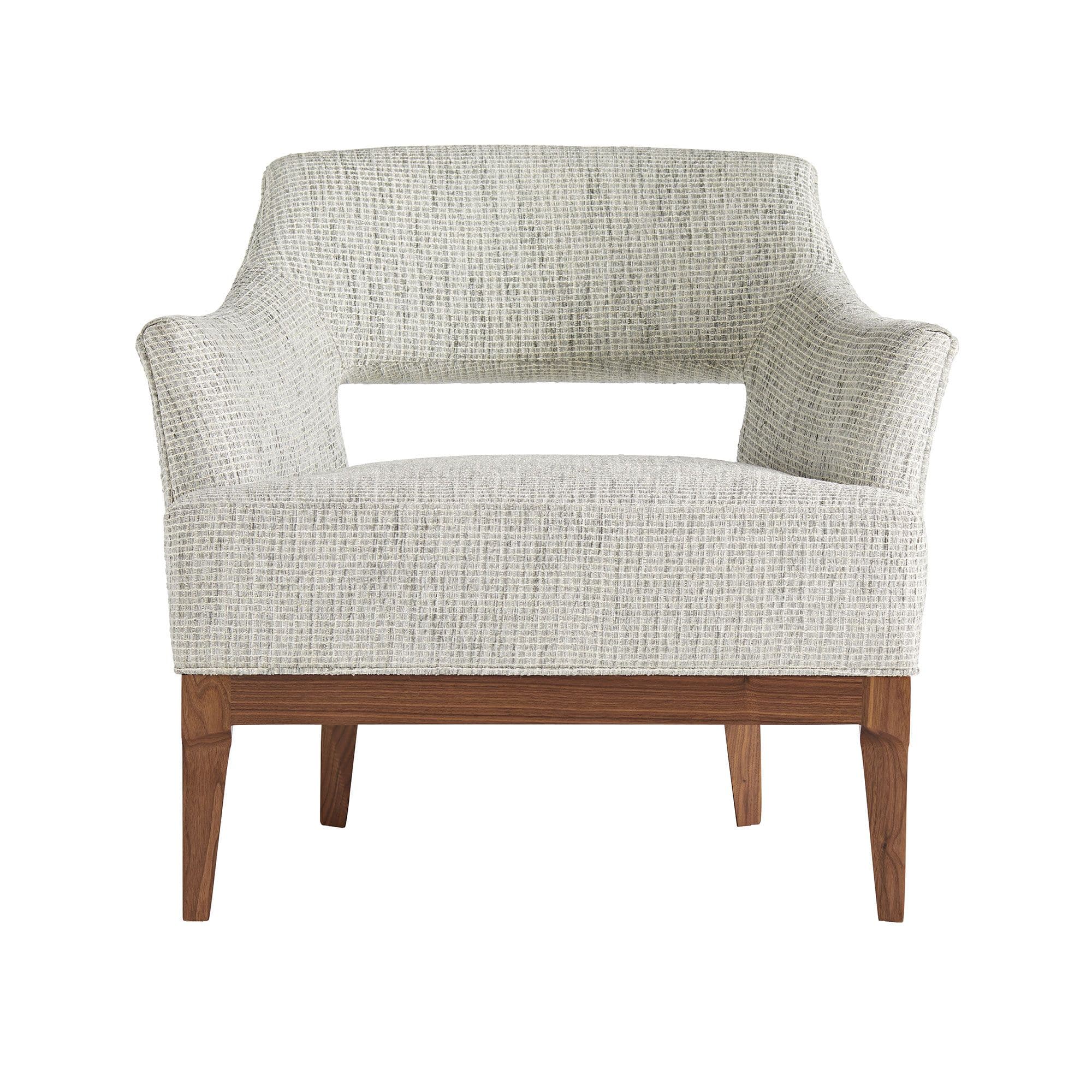 LAURETTE CHAIR MOONLIGHT GRID CHENILLE DARK WALNUT