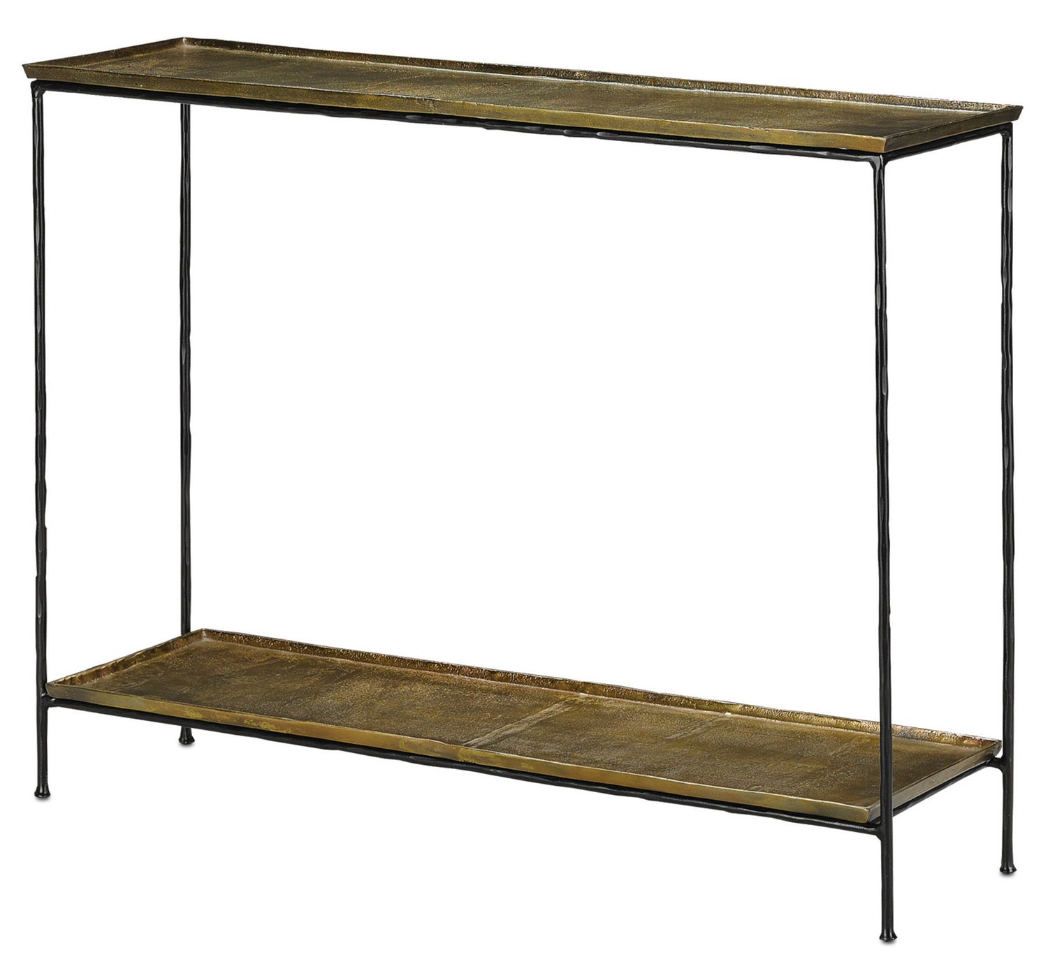 Console Table from the Boyles collection in Black Iron/Antique Brass finish