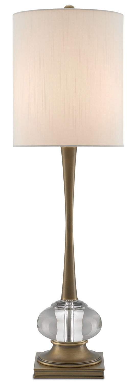 One Light Table Lamp from the Giovanna collection in Antique Brass/Clear finish