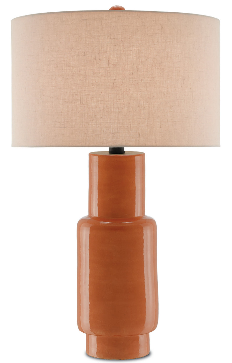 One Light Table Lamp from the Janeen collection in Orange/Satin Black finish