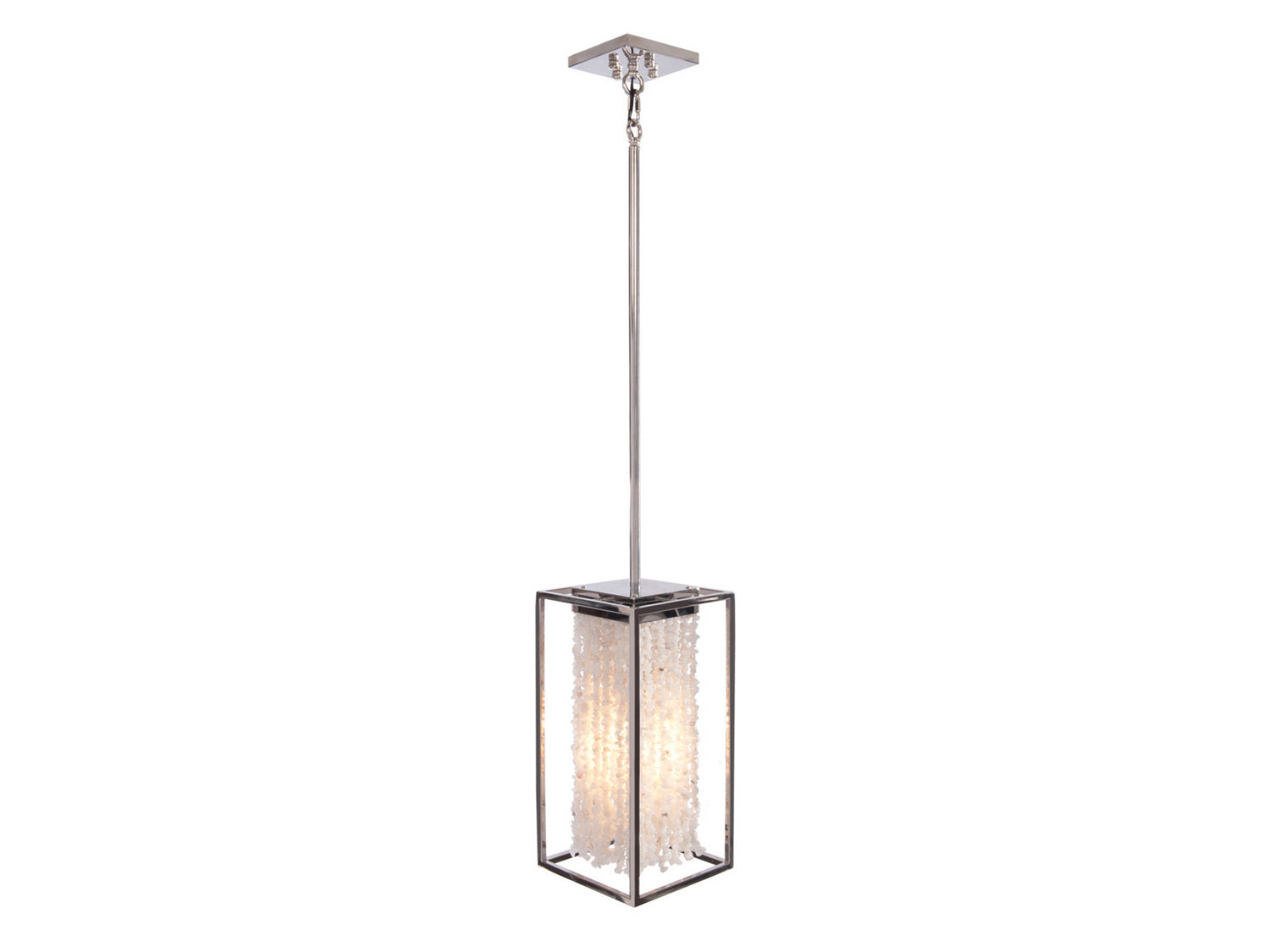 Avenue Lighting - HF9001-SLV - One Light Wall Sconce - Soho - Polished Nickel Silver Finish With Moon Rock Gem Nuggets