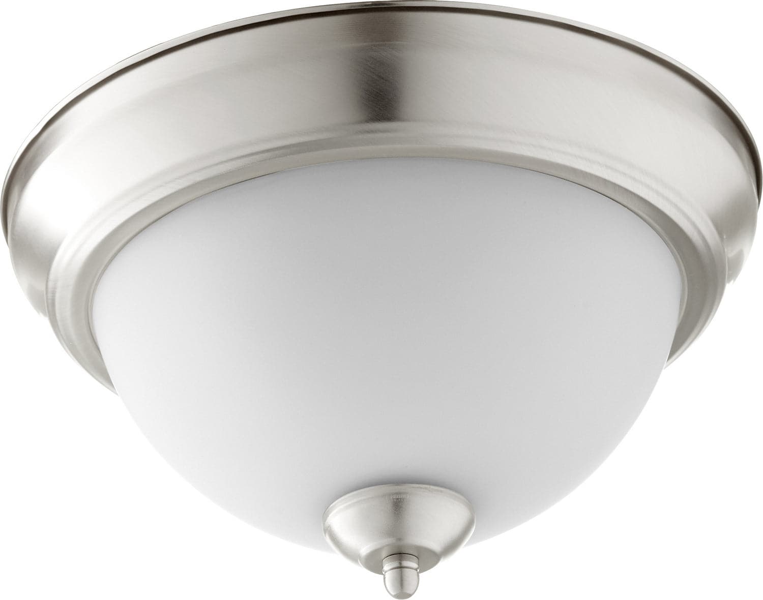 Quorum - 3063-11-65 - Two Light Ceiling Mount - 3063 Ceiling Mounts - Satin Nickel w/ Satin Opal