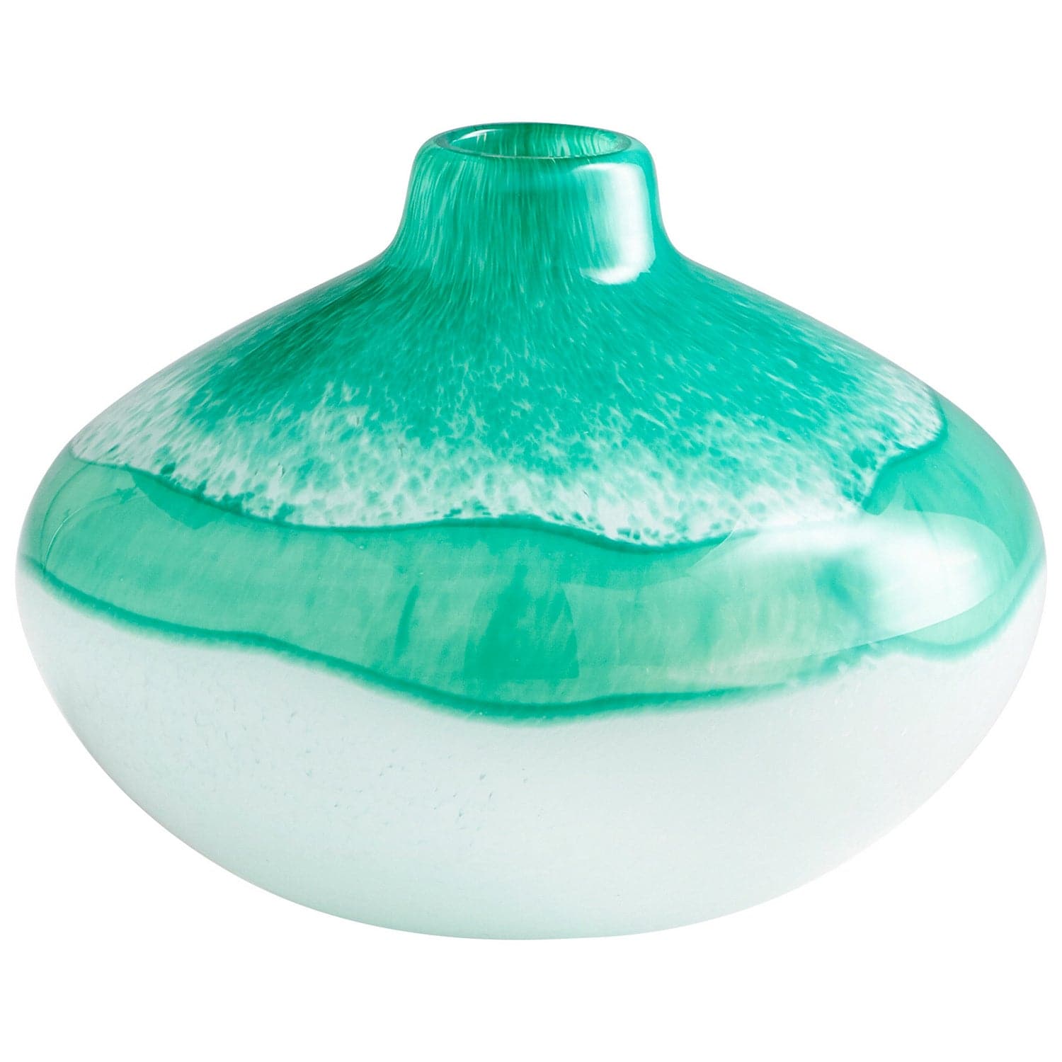 Cyan - 09519 - Vase - Turquoise/White