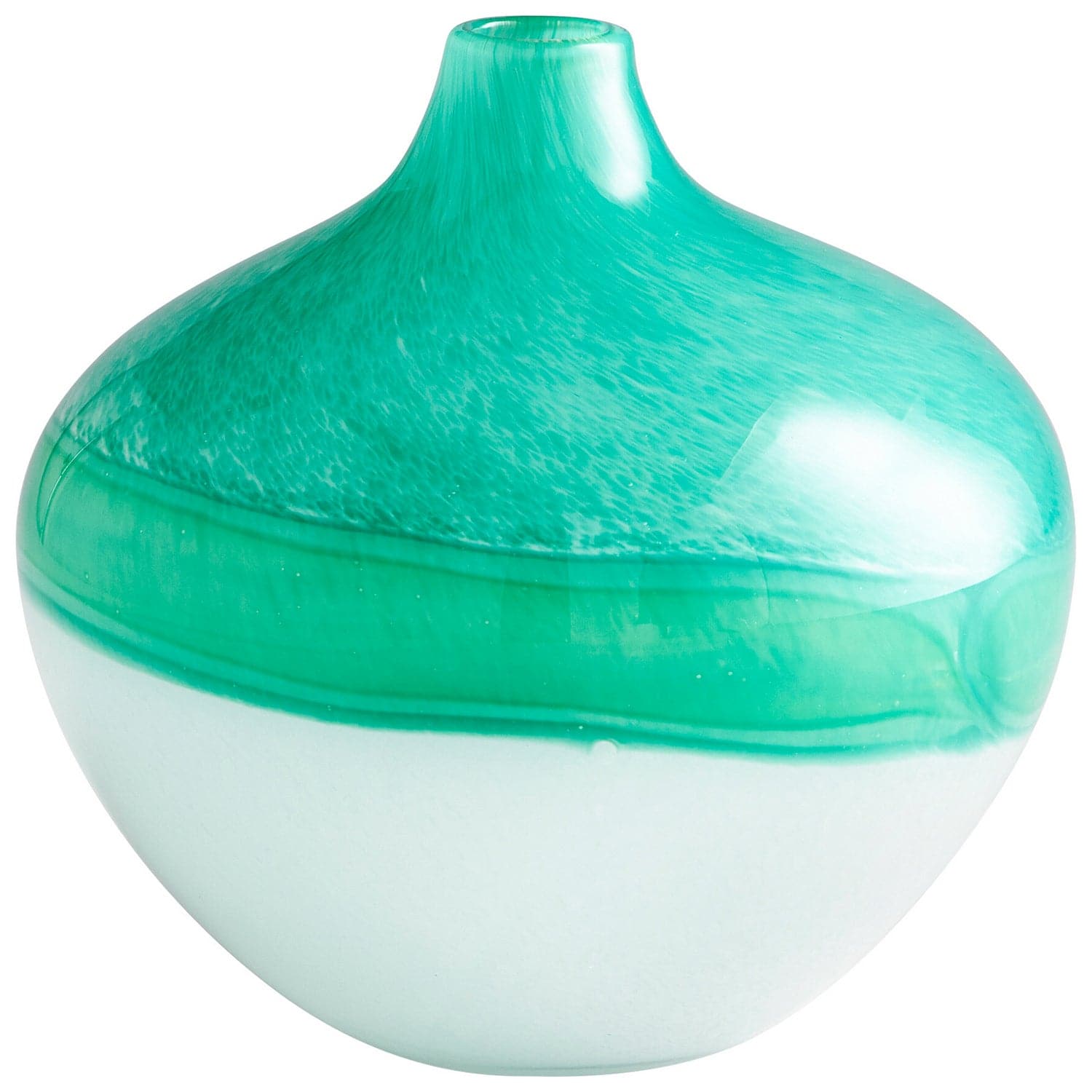 Cyan - 09520 - Vase - Turquoise/White