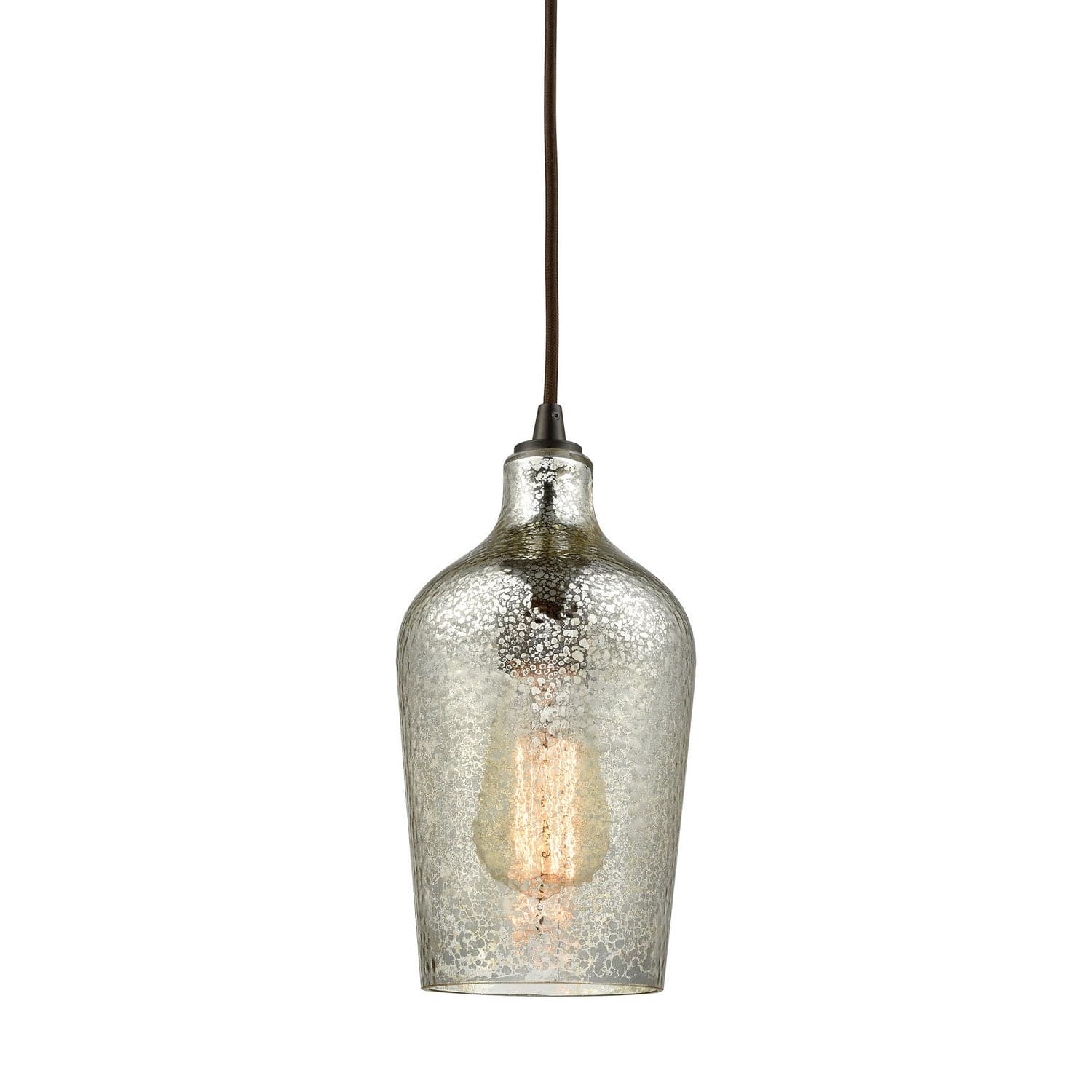 ELK Home - 10830/1 - One Light Mini Pendant - Hammered Glass - Oil Rubbed Bronze